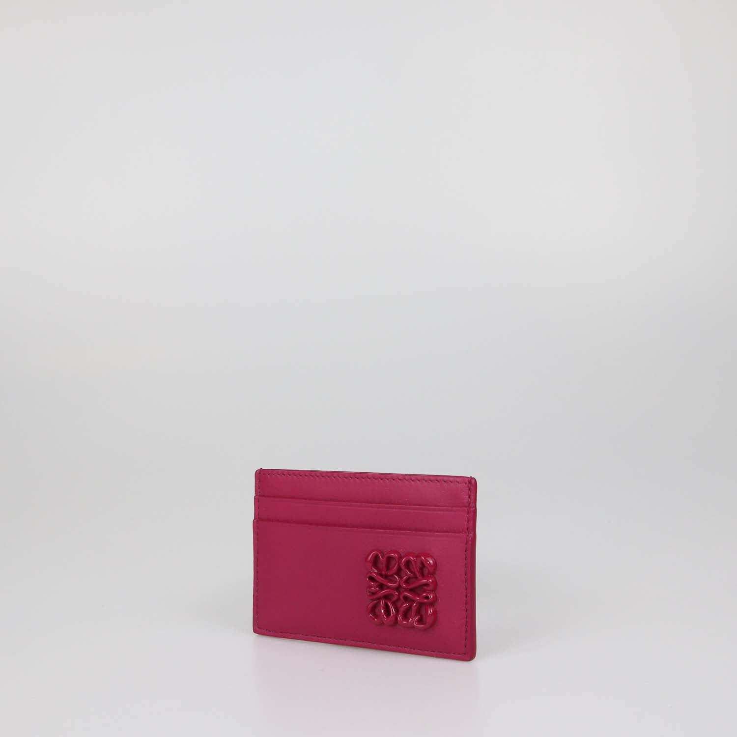 Loewe Fuchsia Leather Anagram Card Holder