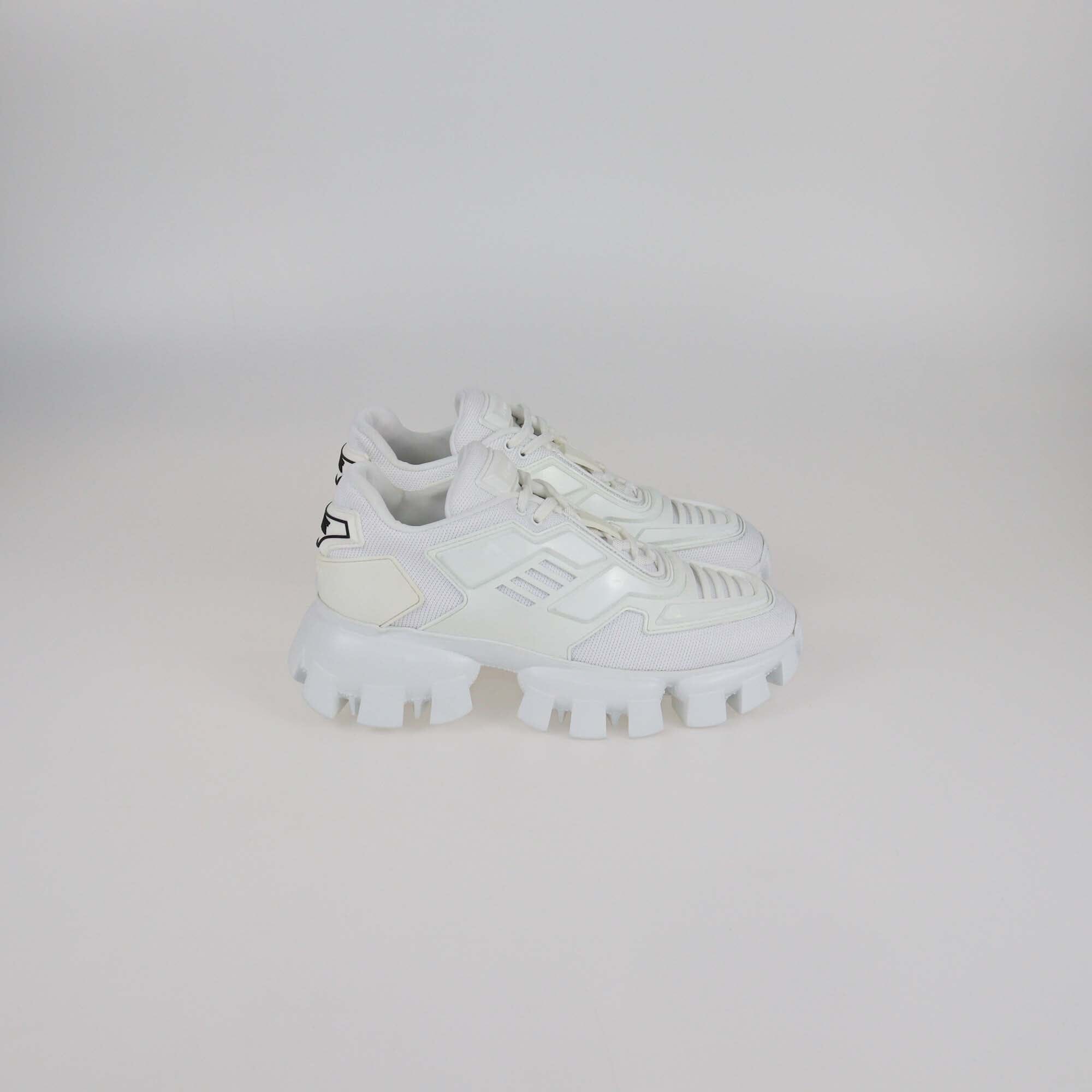 Prada Black Mesh and Rubber Cloudbust Thunder Low Top Sneakers Womens Prada