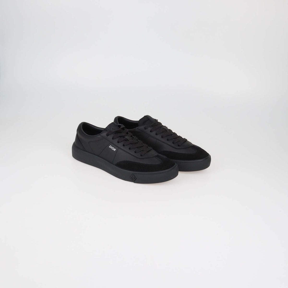 Christian Dior Black Leather and Suede B101 Low Top Sneakers