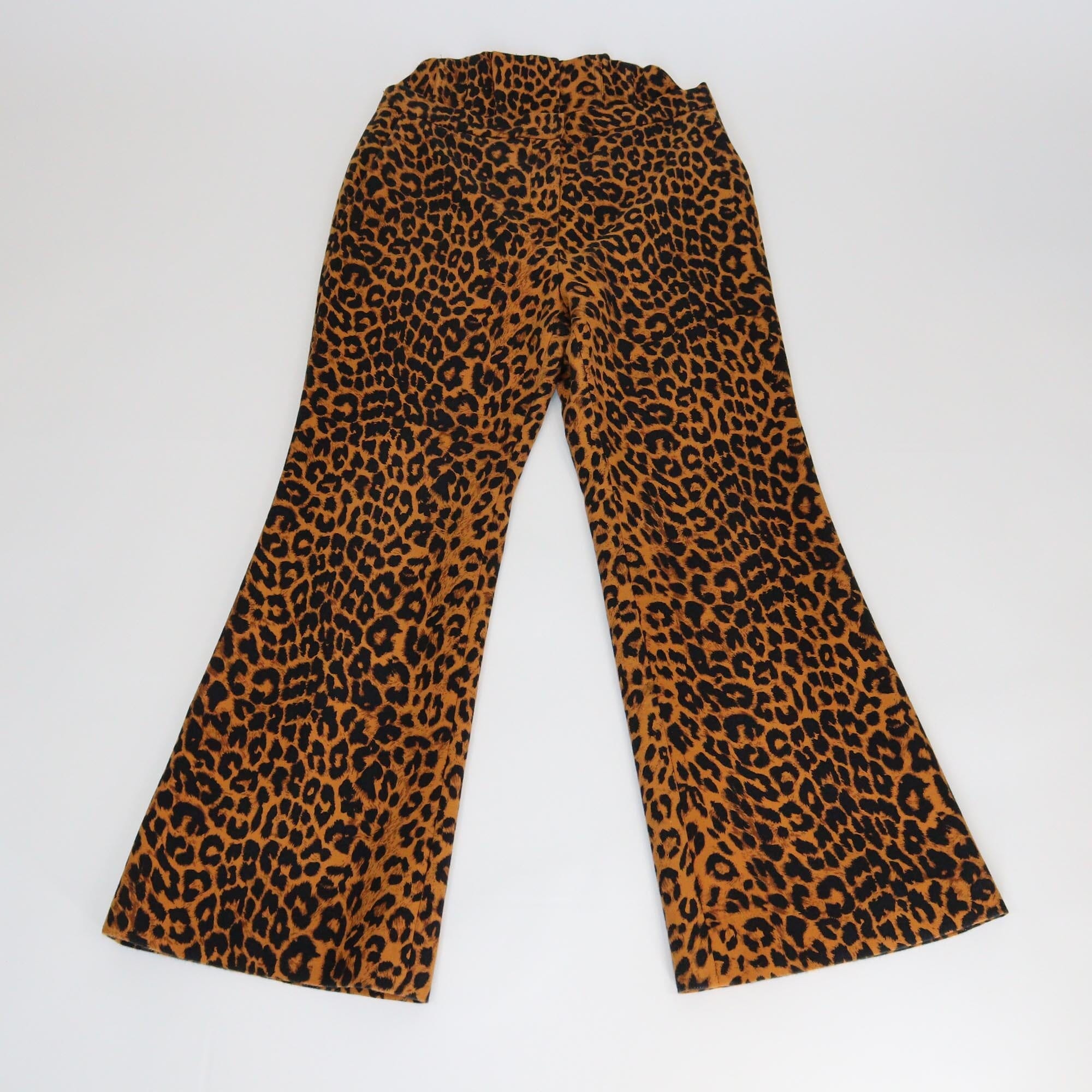 Pushbutton Brown/Black Leopard Print High Waist Pants Womens Pushbutton