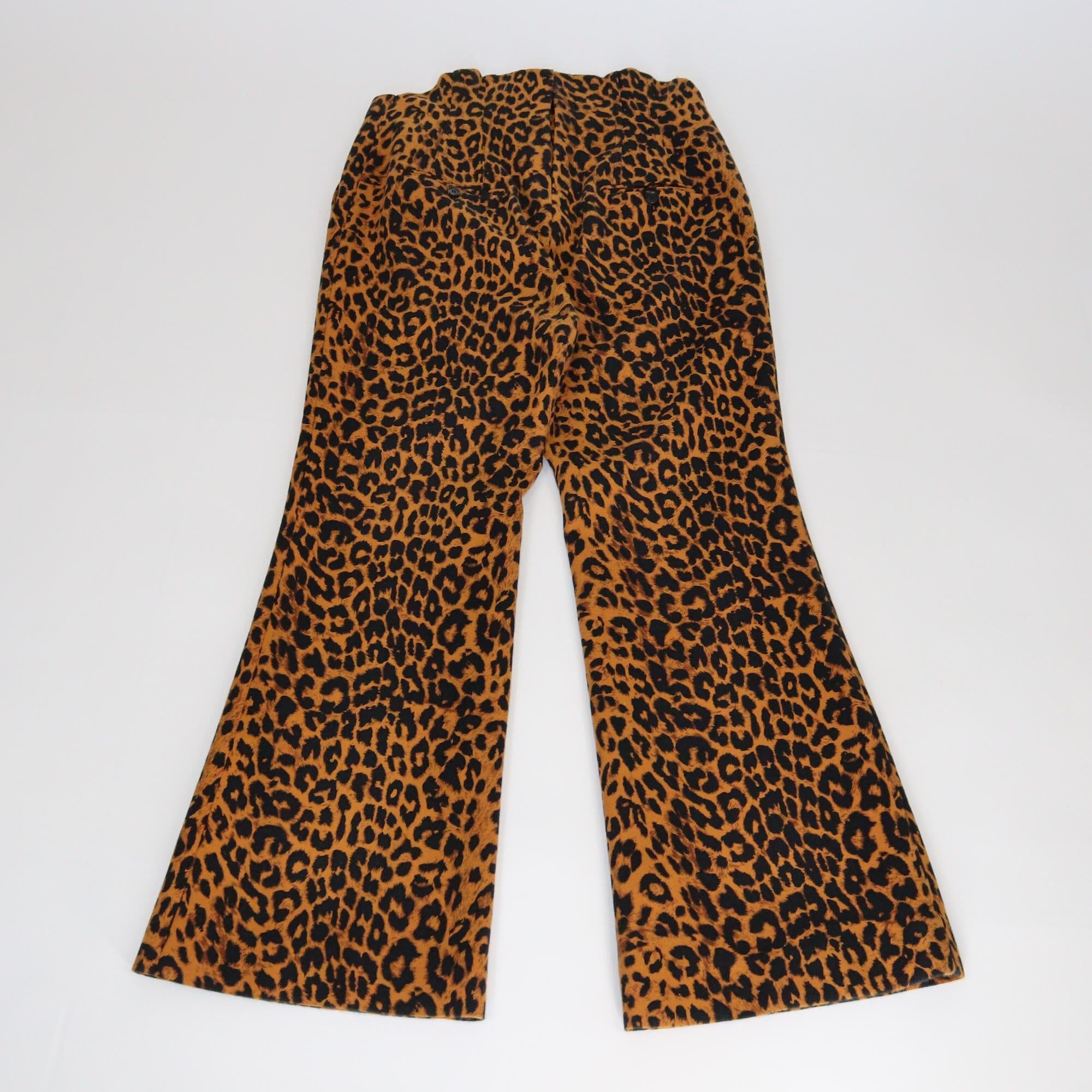 Pushbutton Brown/Black Leopard Print High Waist Pants Womens Pushbutton