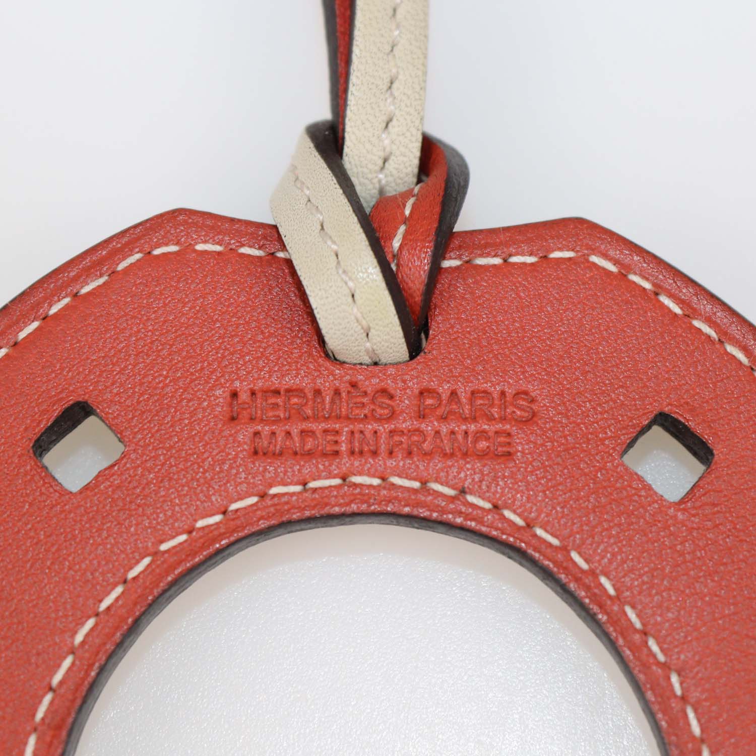 Hermes Bicolor Swift Leather Paddock Horseshoe Bag Charm