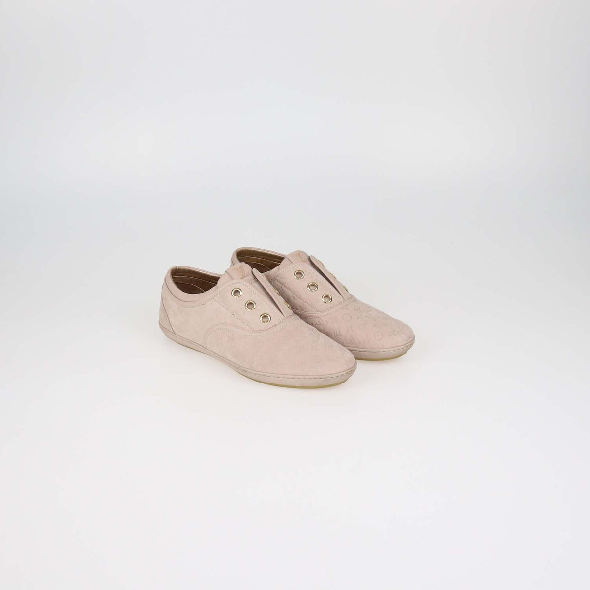 Louis Vuitton Powder Pink Monogram Nubuck Popincourt Sneakers