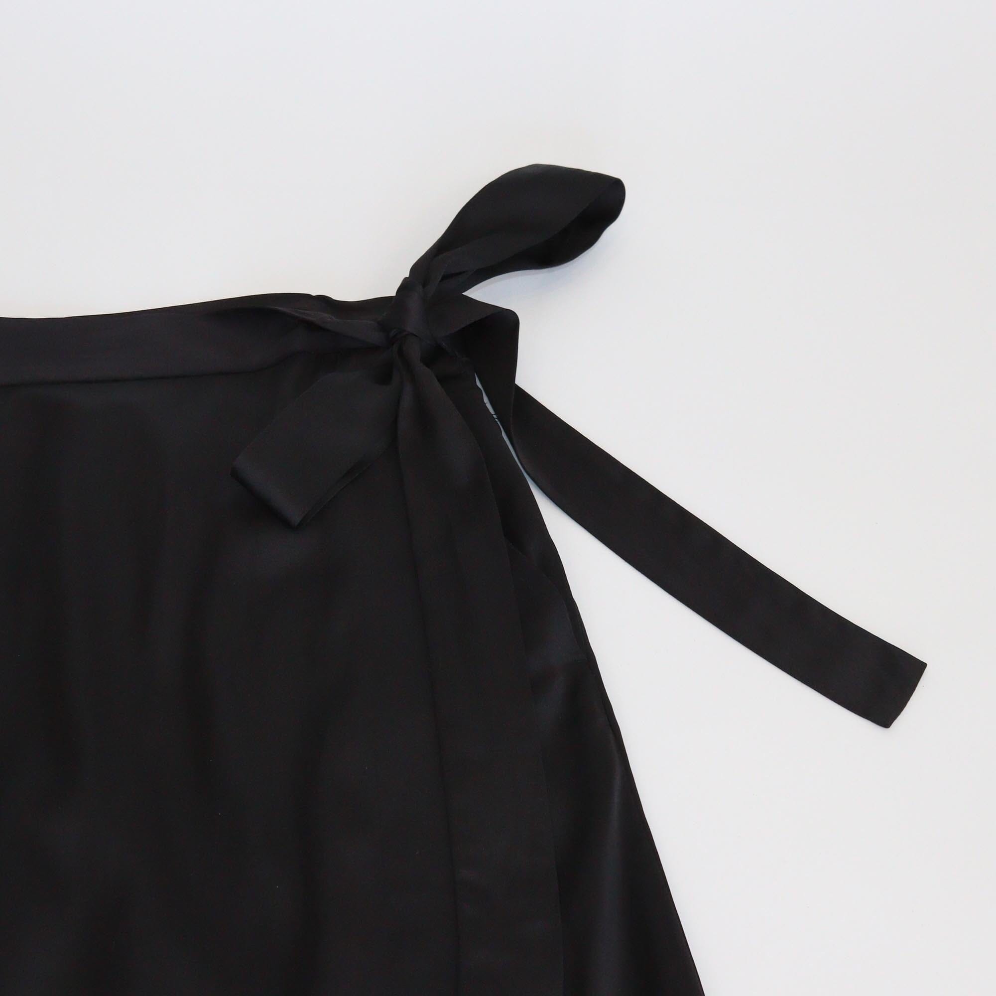 Dries van Noten Black Wrap Belted Straight Cut Pants Womens Dries van Noten