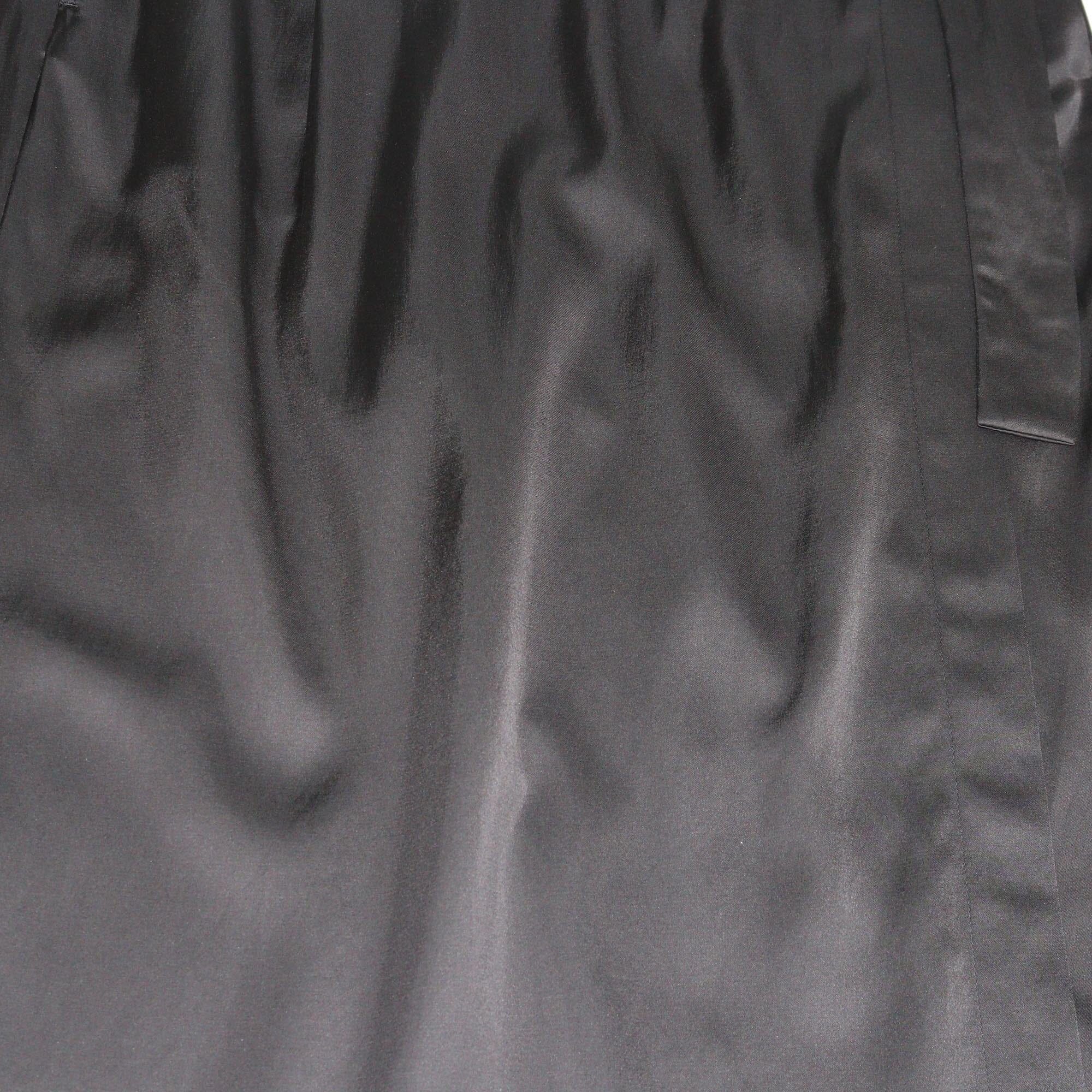 Dries van Noten Black Wrap Belted Straight Cut Pants Womens Dries van Noten