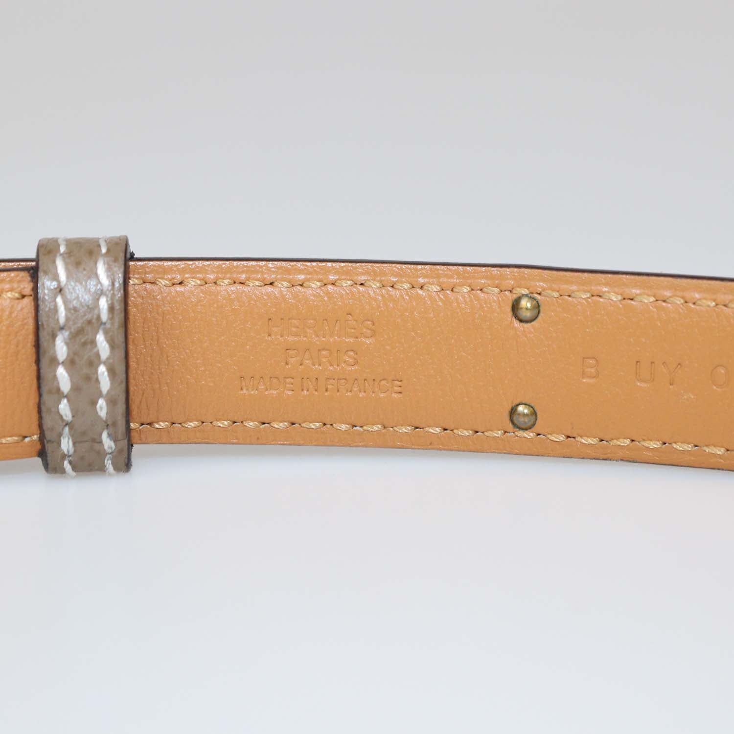 Hermes Etoupe Epsom Leather Kelly 18 Belt