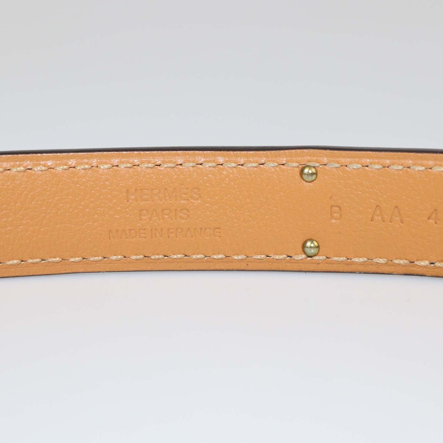 Hermes Black Epsom Leather Kelly 18 Belt