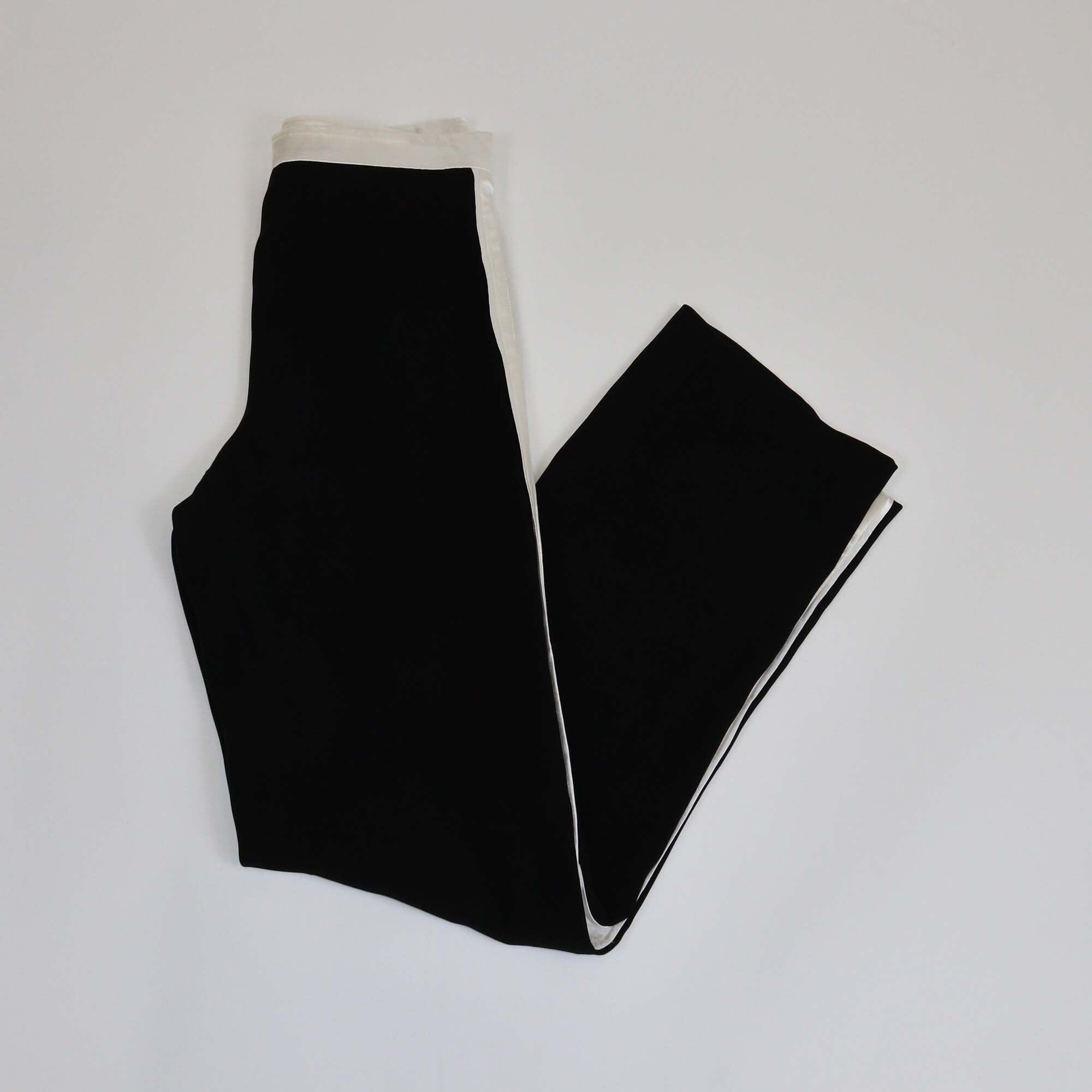 Lanvin Black/Metallic Straight Leg Pants Womens Lanvin