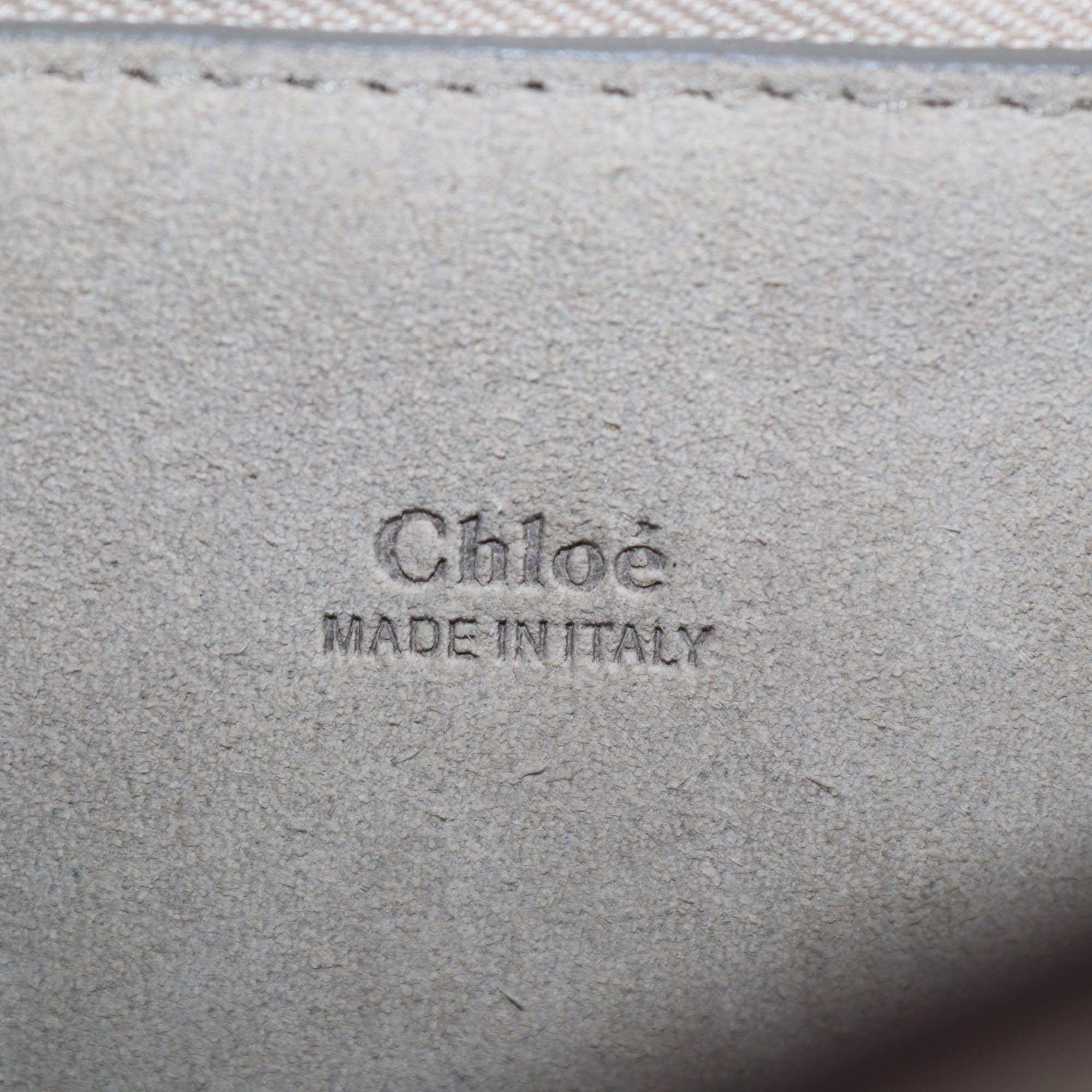 Chloe Red Leather & Suede Medium Faye Shoulder Bag