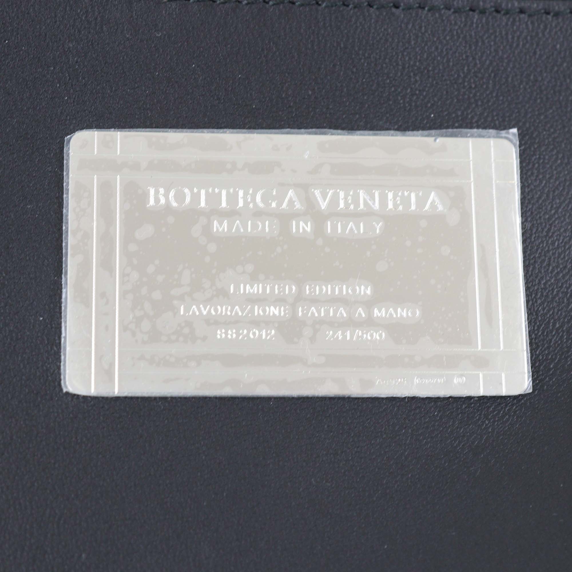 Bottega Veneta Black/Clear Woven PVC and Leather Large Limited Edition 241/500 Cabat Tote