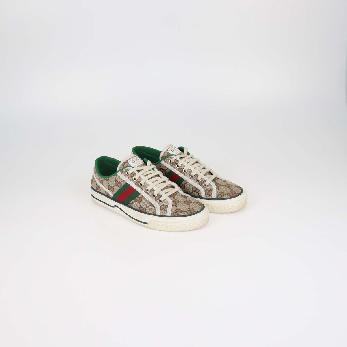 Gucci Beige GG Canvas Tennis 1977 Trainer Sneakers