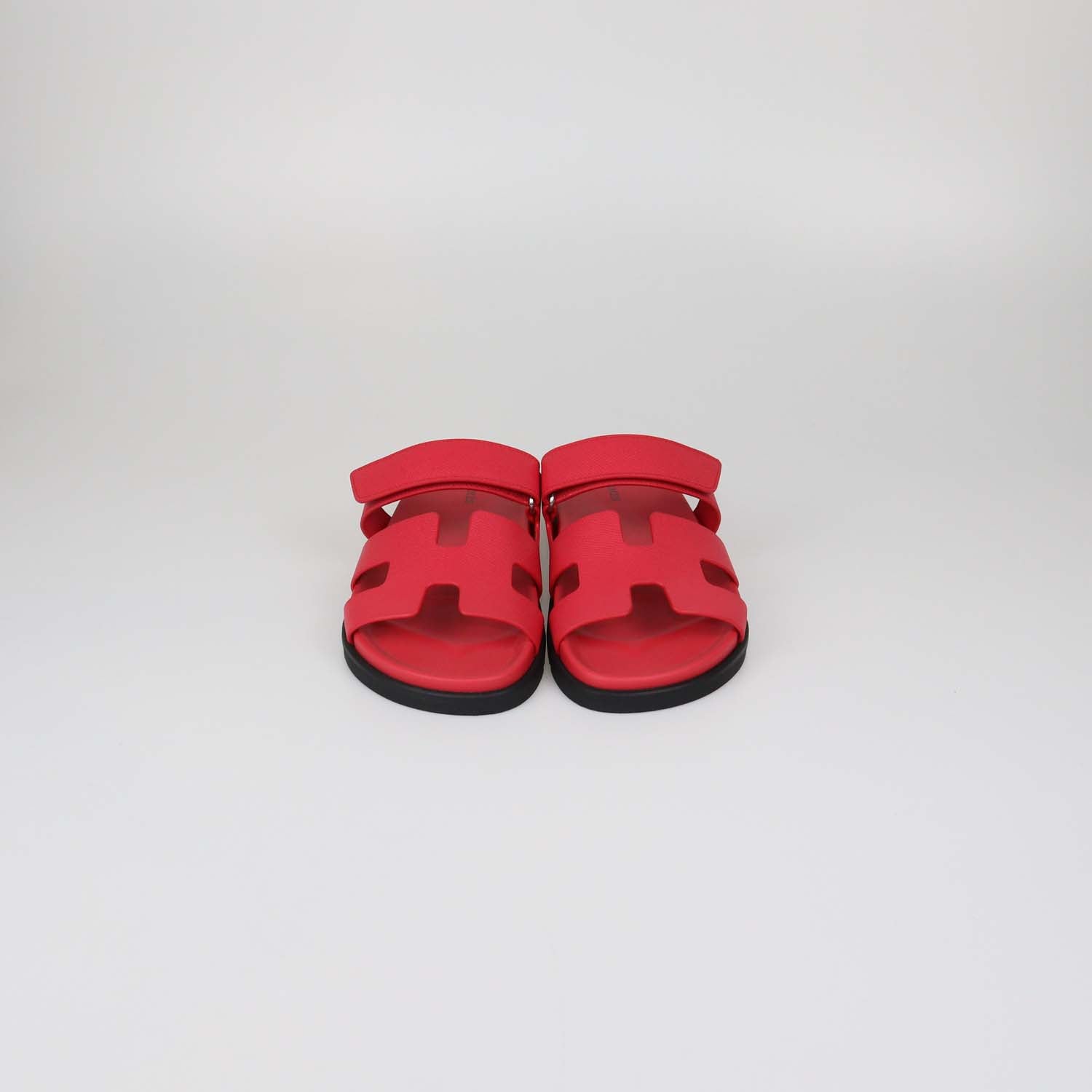 Hermes Rose Grenade Epsom Leather Chypre Sandals