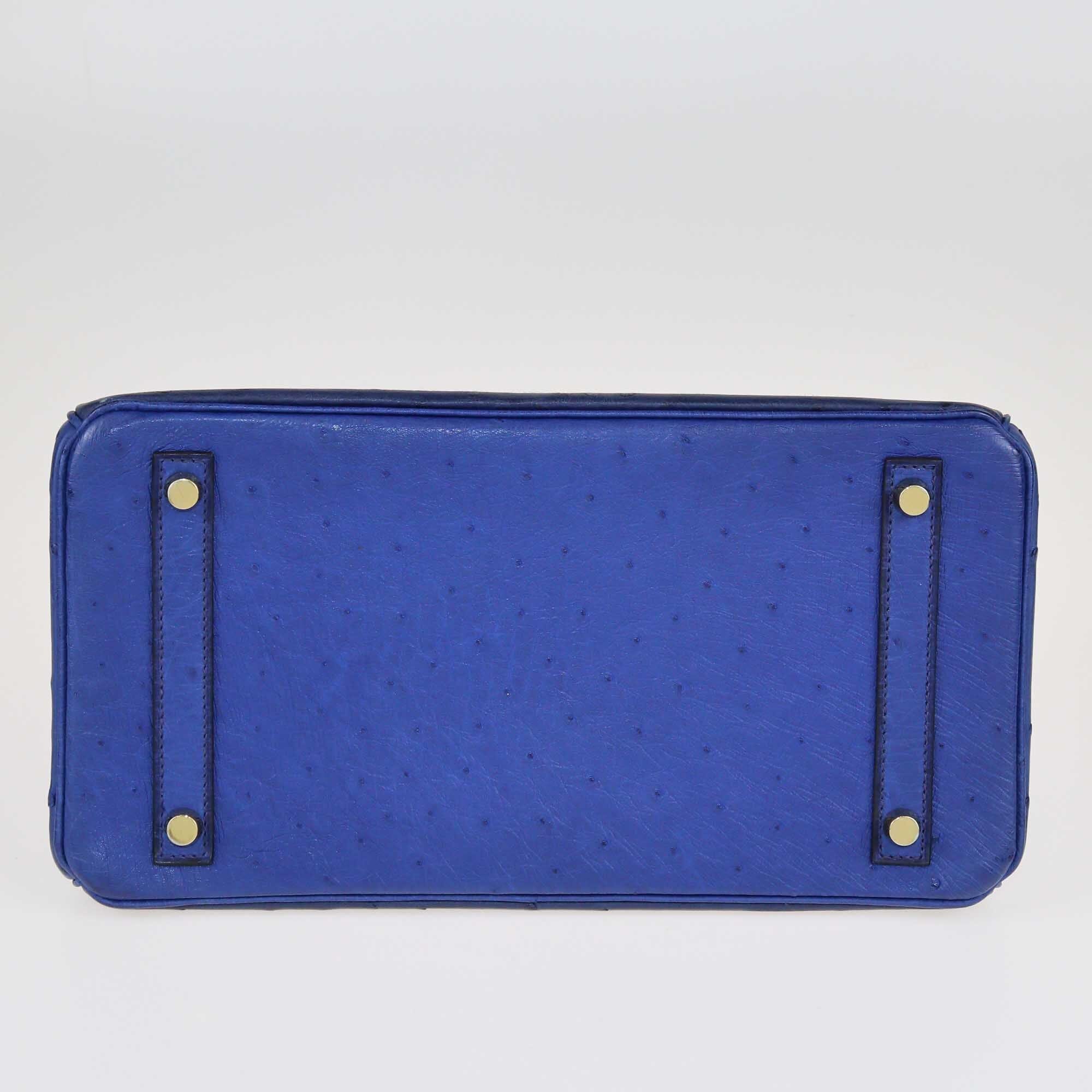 Hermes Tricolor Ostrich Ghillies Birkin 30 Bags Hermes