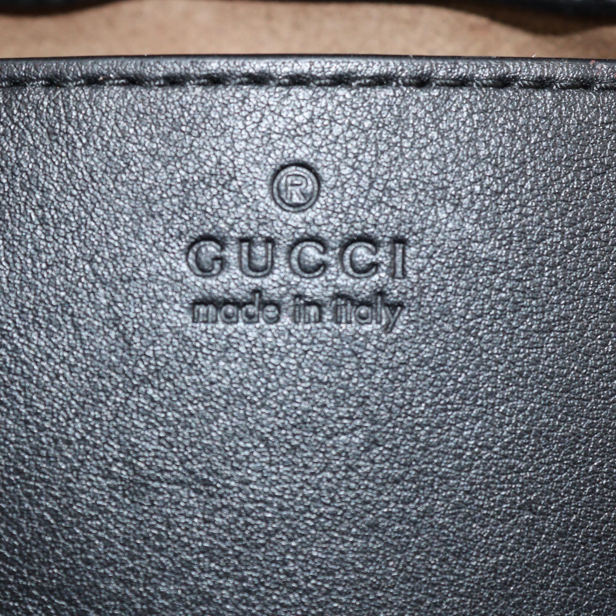 Gucci Black/Beige GG Supreme Small Padlock Shoulder Bag Womens Gucci