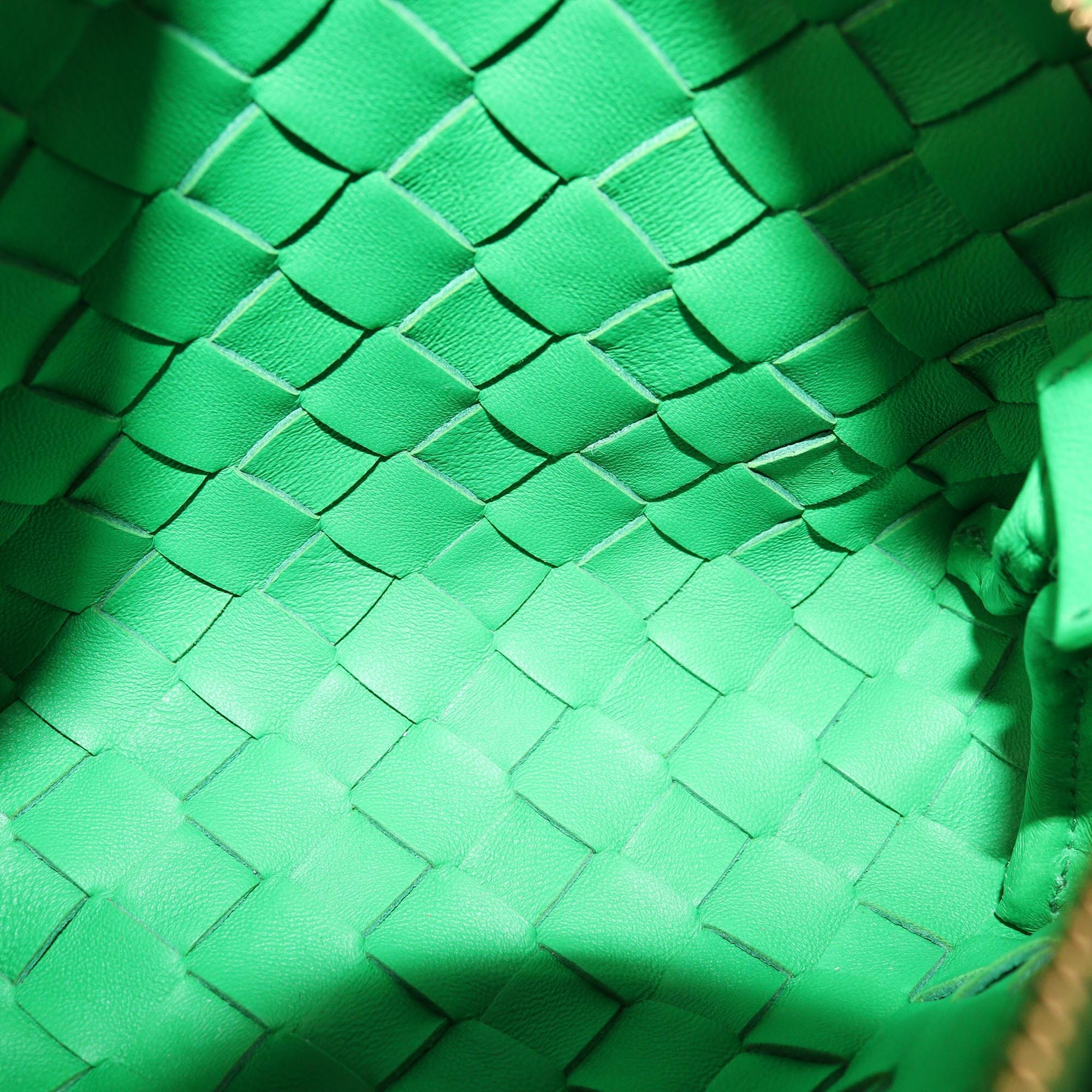 Bottega Veneta Metallic Green Intrecciato Mini Loop Camera Bag Womens Bottega Veneta