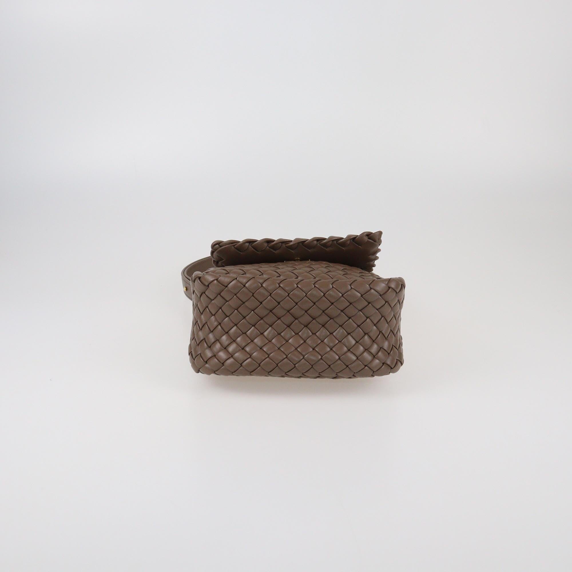 Bottega Veneta Brown Padded Intrecciato Mini Cobble Shoulder Bag Womens Bottega Veneta