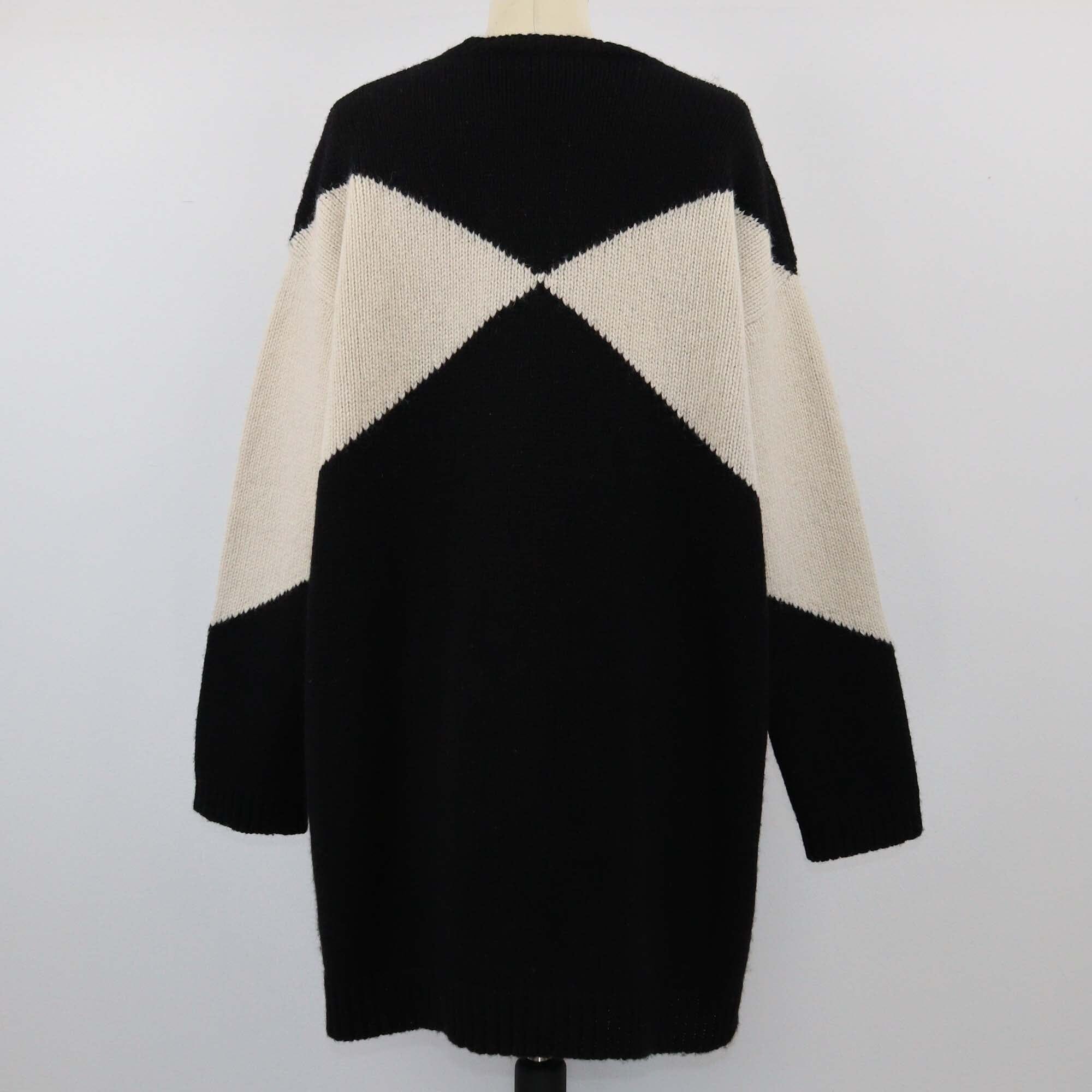 Valentino Black/Beige Knitted Midi Dress Womens Valentino