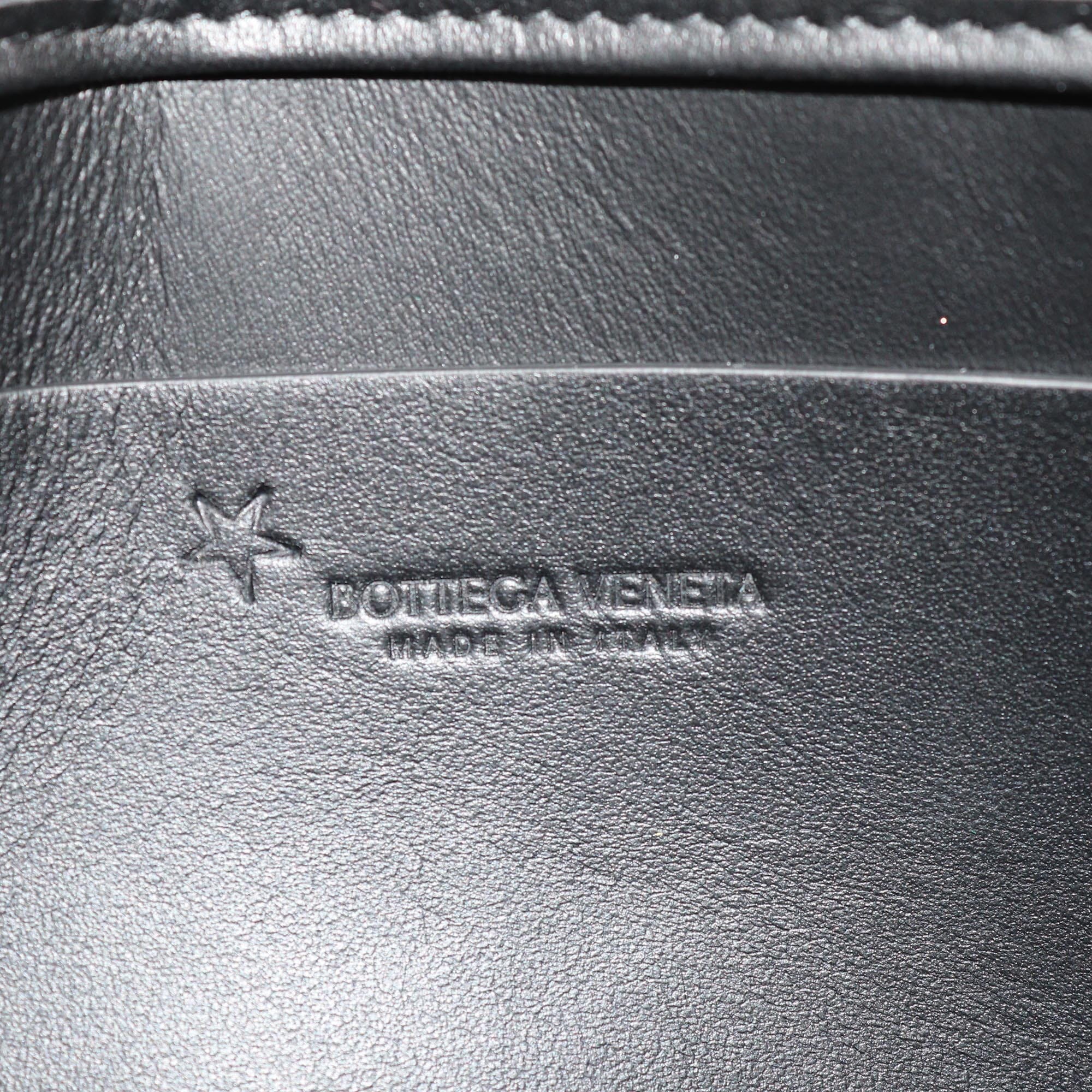 Bottega Veneta Black Intrecciato Cassette Flat Pouch Mens Bottega Veneta