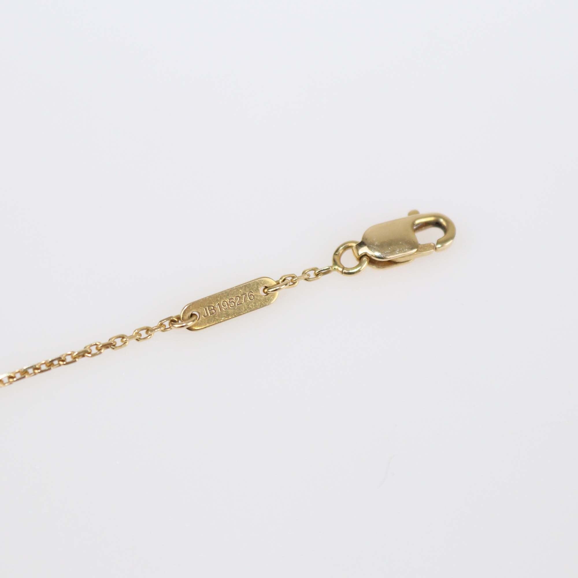 Van Cleef & Arpels 18K Yellow Gold Mother Of Pearl Sweet Alhambra Bracelet Womens Van Cleef & Arpels
