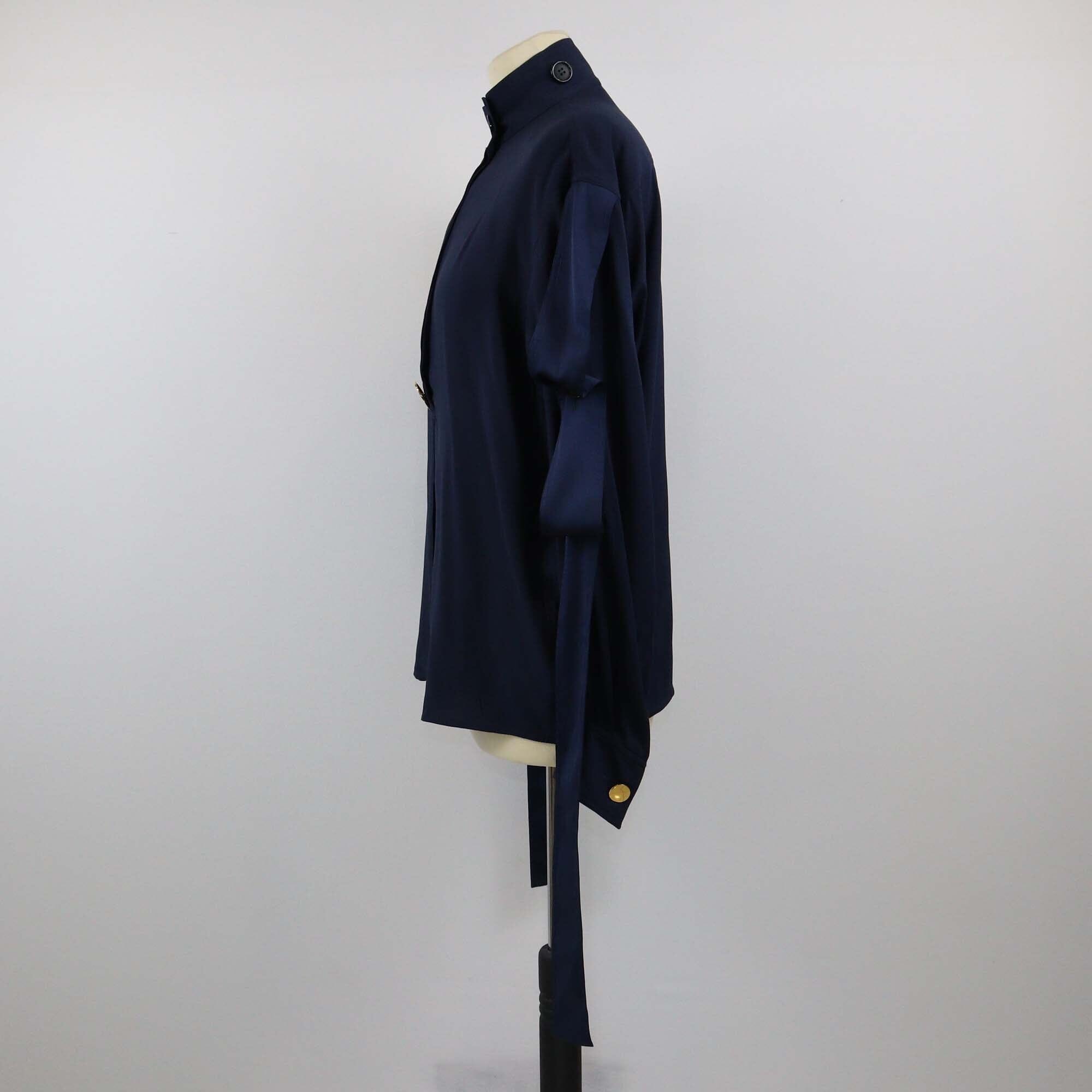 Celine Navy Blue Strappy Blouse Womens Celine