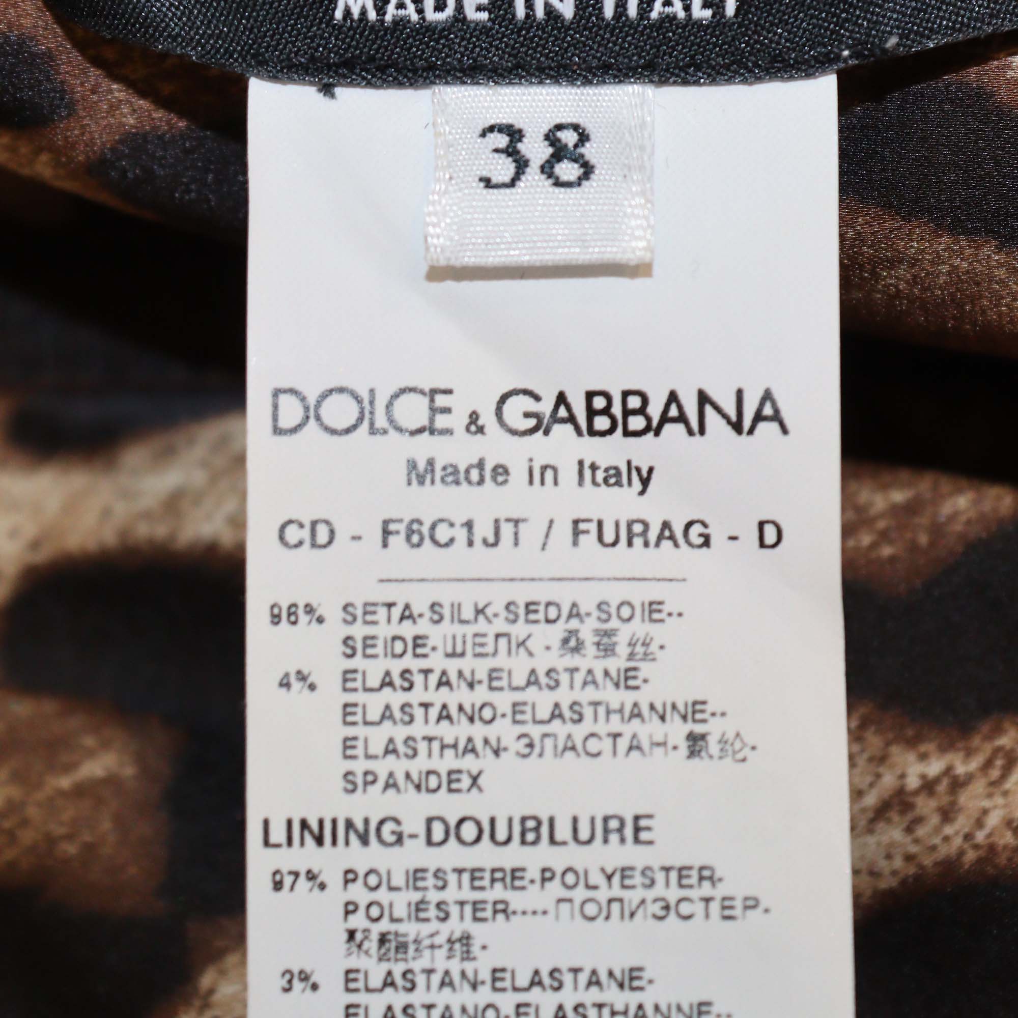 Dolce & Gabbana Red Silk Ruched Sleeveless Midi Dress