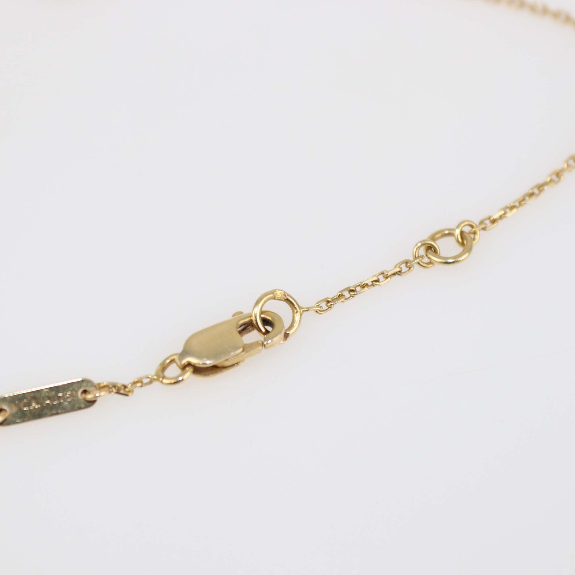 Van Cleef & Arpels 18K Yellow Gold Mother Of Pearl Sweet Alhambra Bracelet Womens Van Cleef & Arpels
