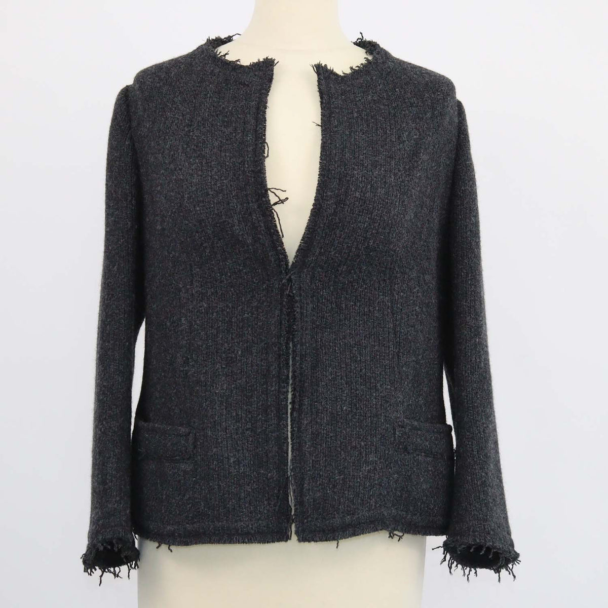 Y's by Yohji Yamamoto Dark Grey Tweed Blazer
