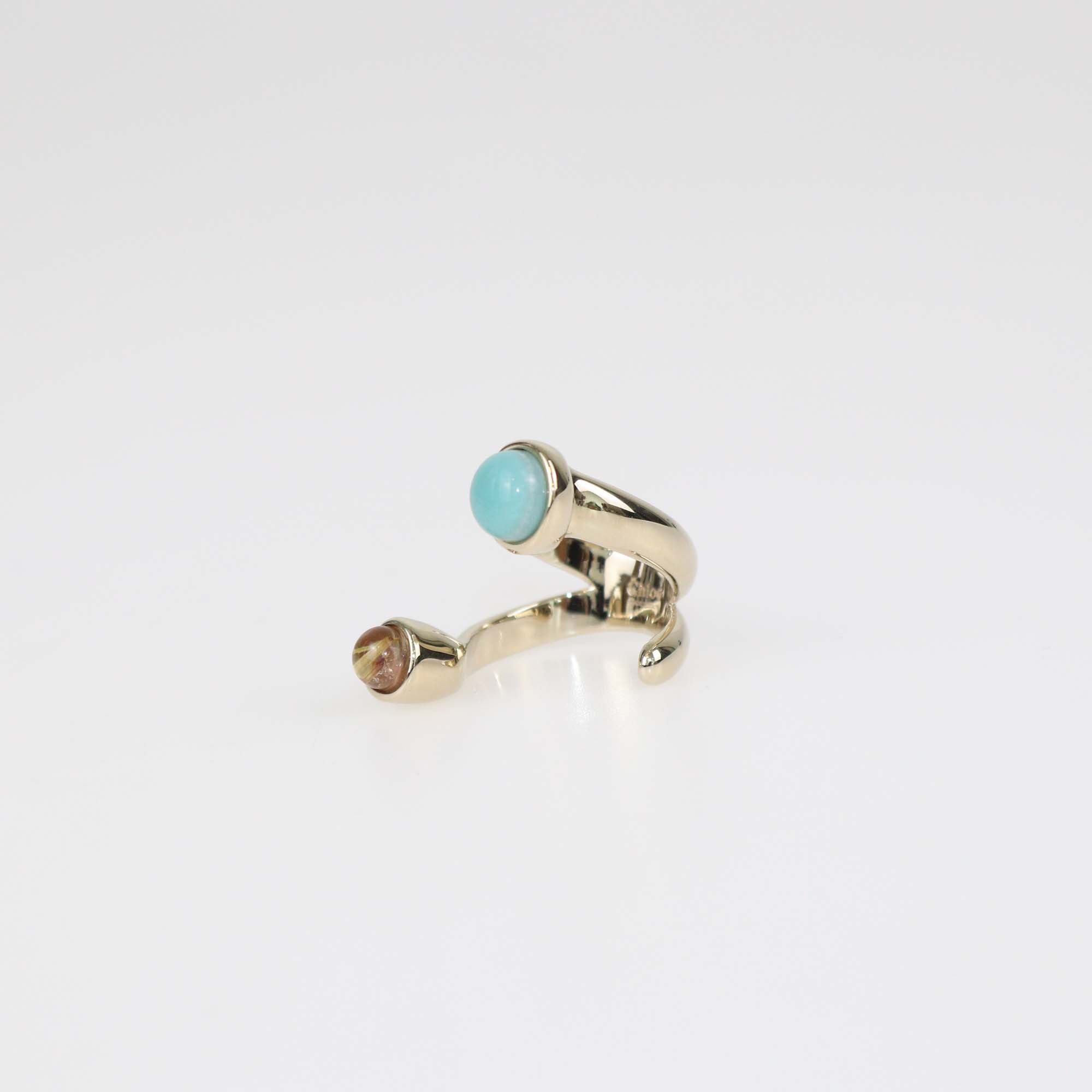 Chloe Gold Tone Metal Zodiac Aries Ring