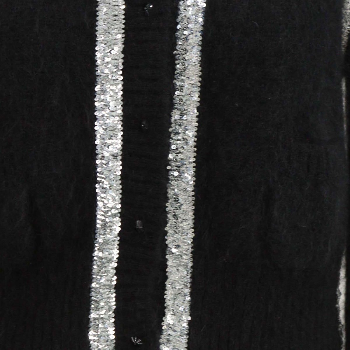 Class Roberto Cavalli Black Mohair Wool and Sequins Sweater