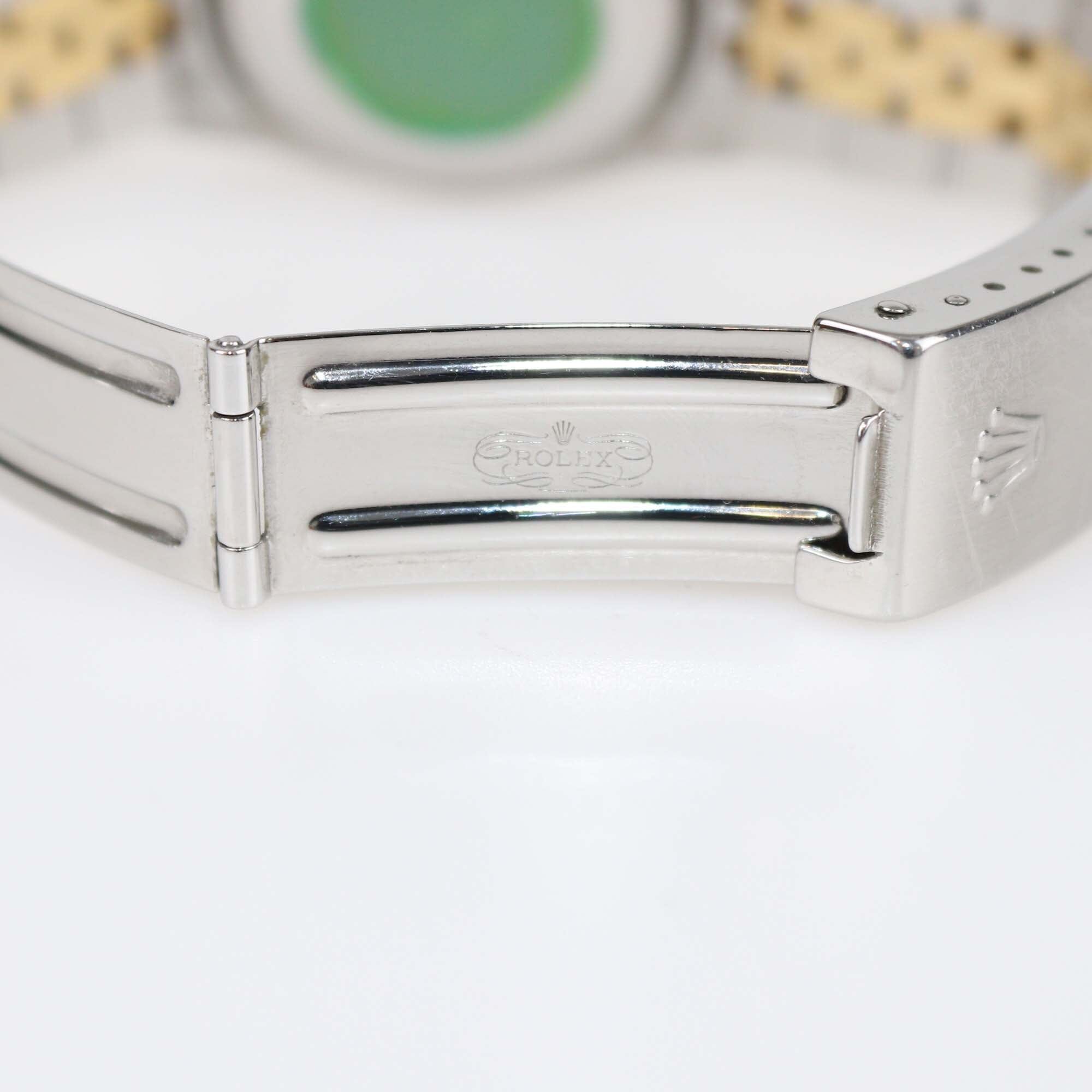Rolex Orange Vignette Dial 18K Yellow Gold Stainless Steel Datejust 68273 Women's Wristwatch 31 mm Womens Rolex