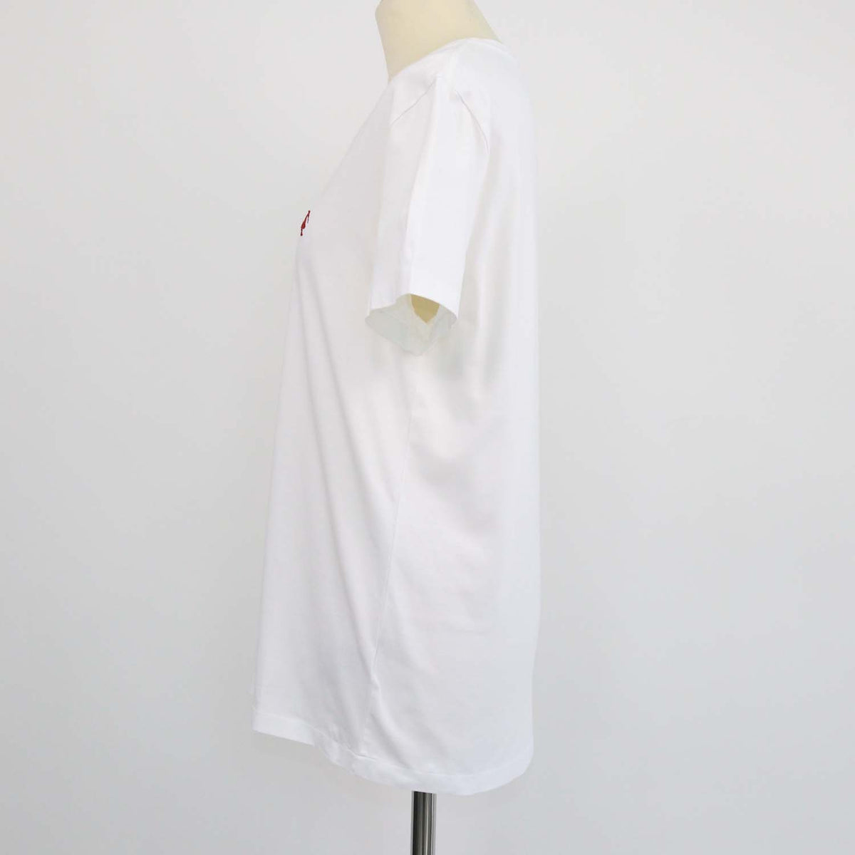 Burberry White Cotton Logo Embroidered V Neck T-Shirt