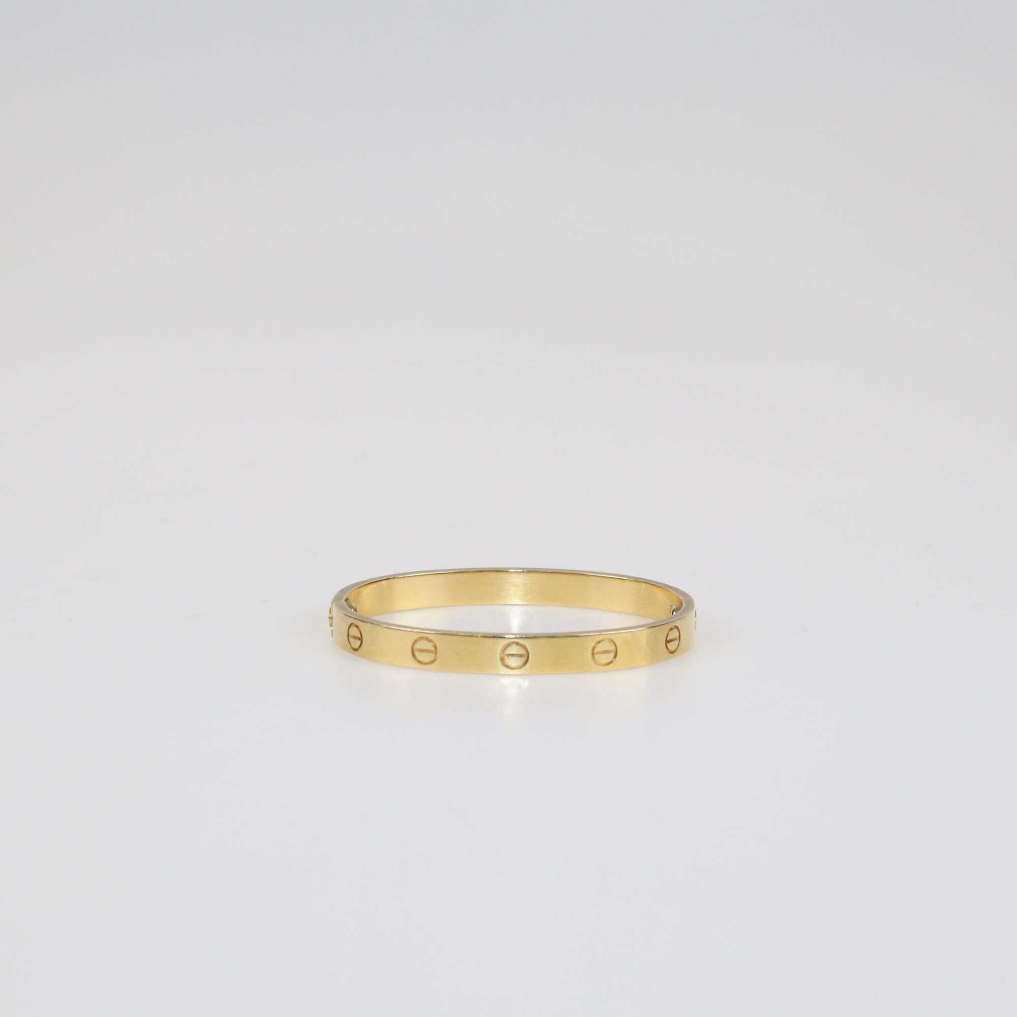 Cartier 18K Yellow Gold Love Bracelet Size 16 Womens Cartier