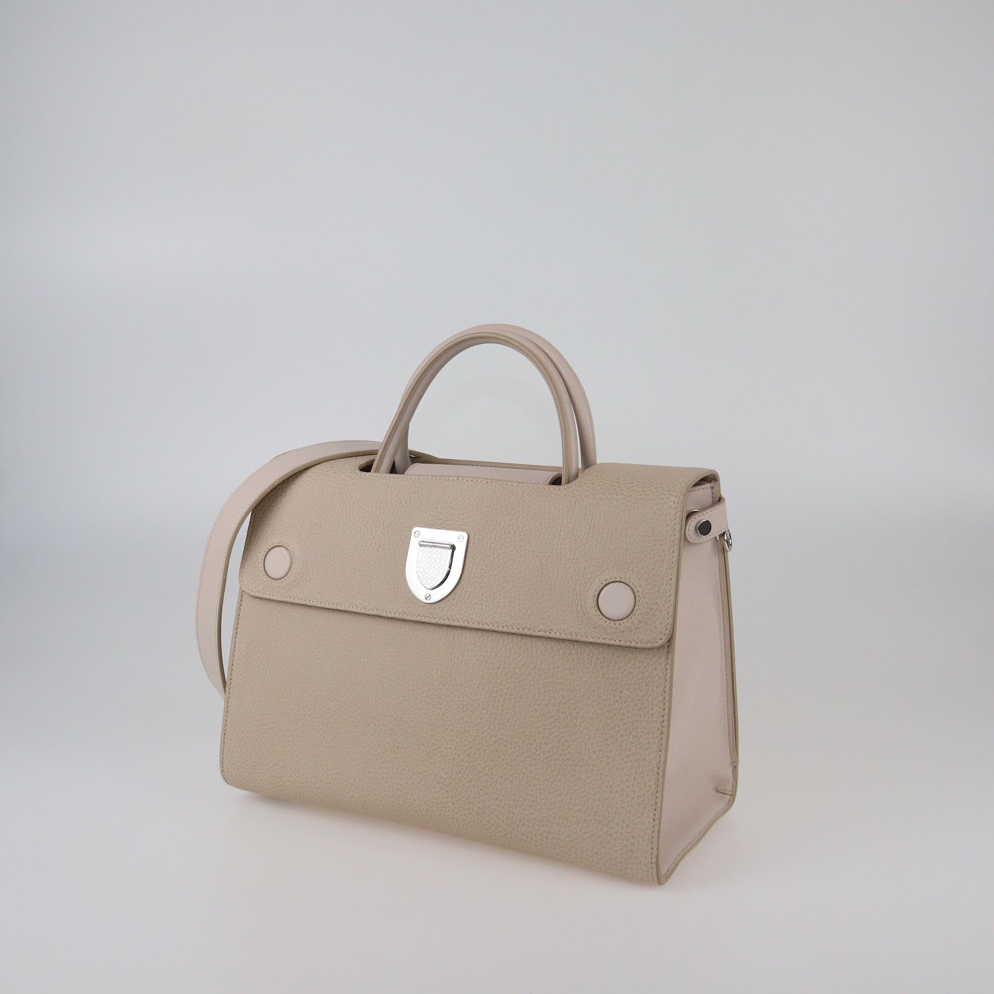 Christian Dior Beige Medium Dioriver Top Handle Bag Womens Christian Dior