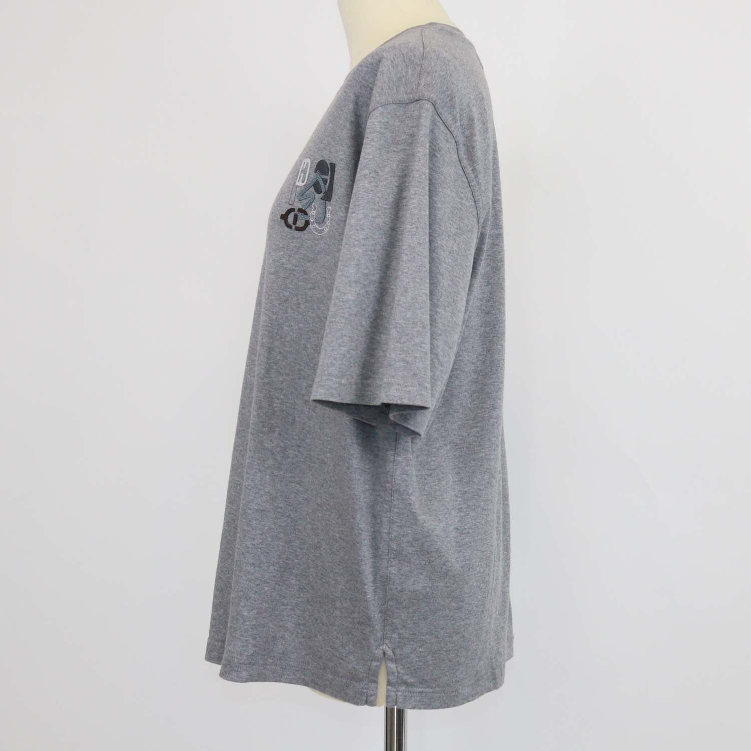 Hermes Gris Cotton H Puzzle T-Shirt