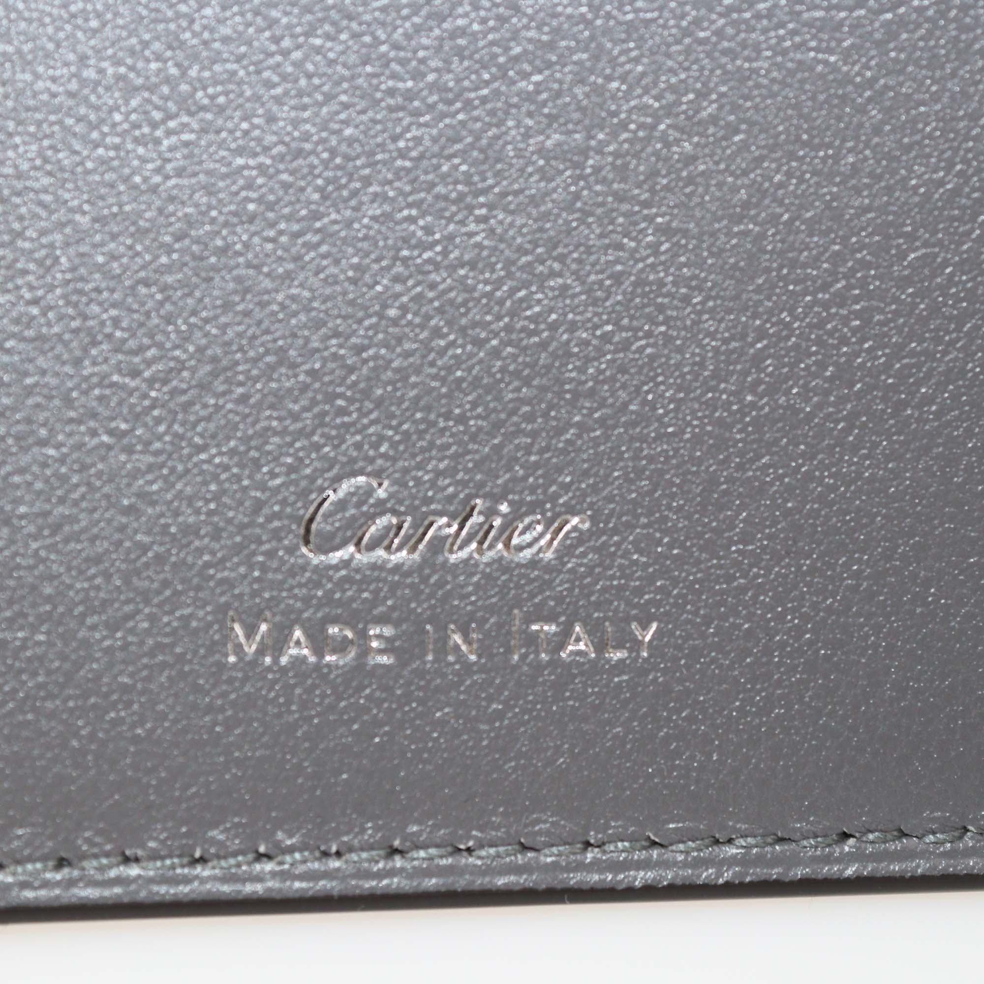 Cartier Two Tone Grey Leather Must de Cartier Bifold Wallet