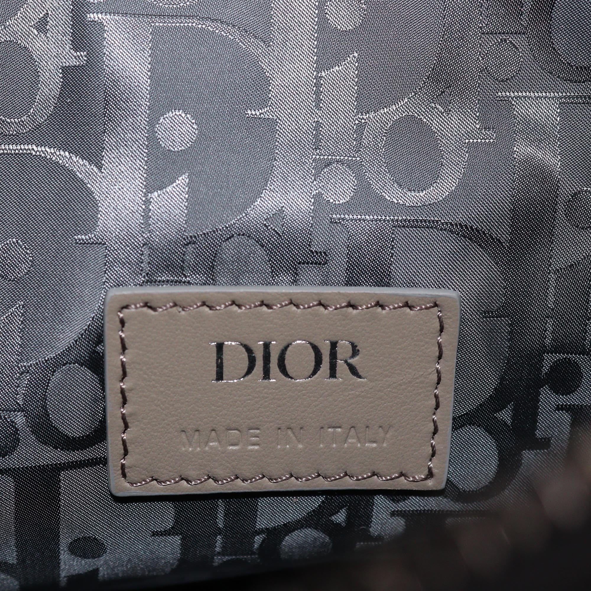 Dior Homme Khaki/Grey Mesh Saddle Crossbody Bag Mens Dior Homme