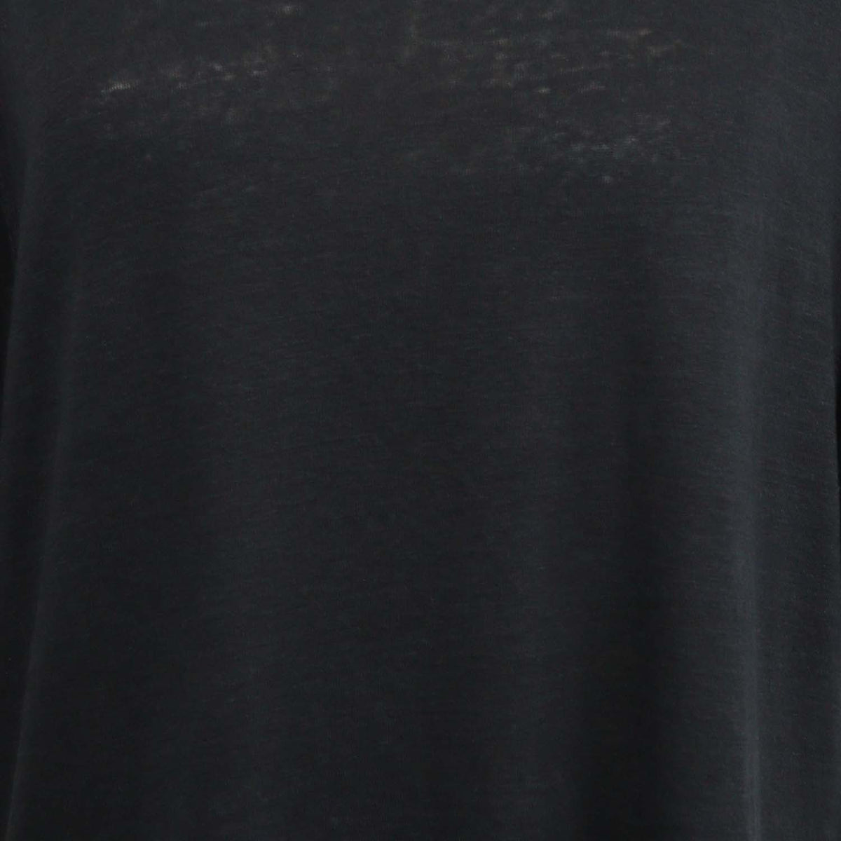 Gucci Black Linen Interlocking G Patch Crew Neck T-Shirt