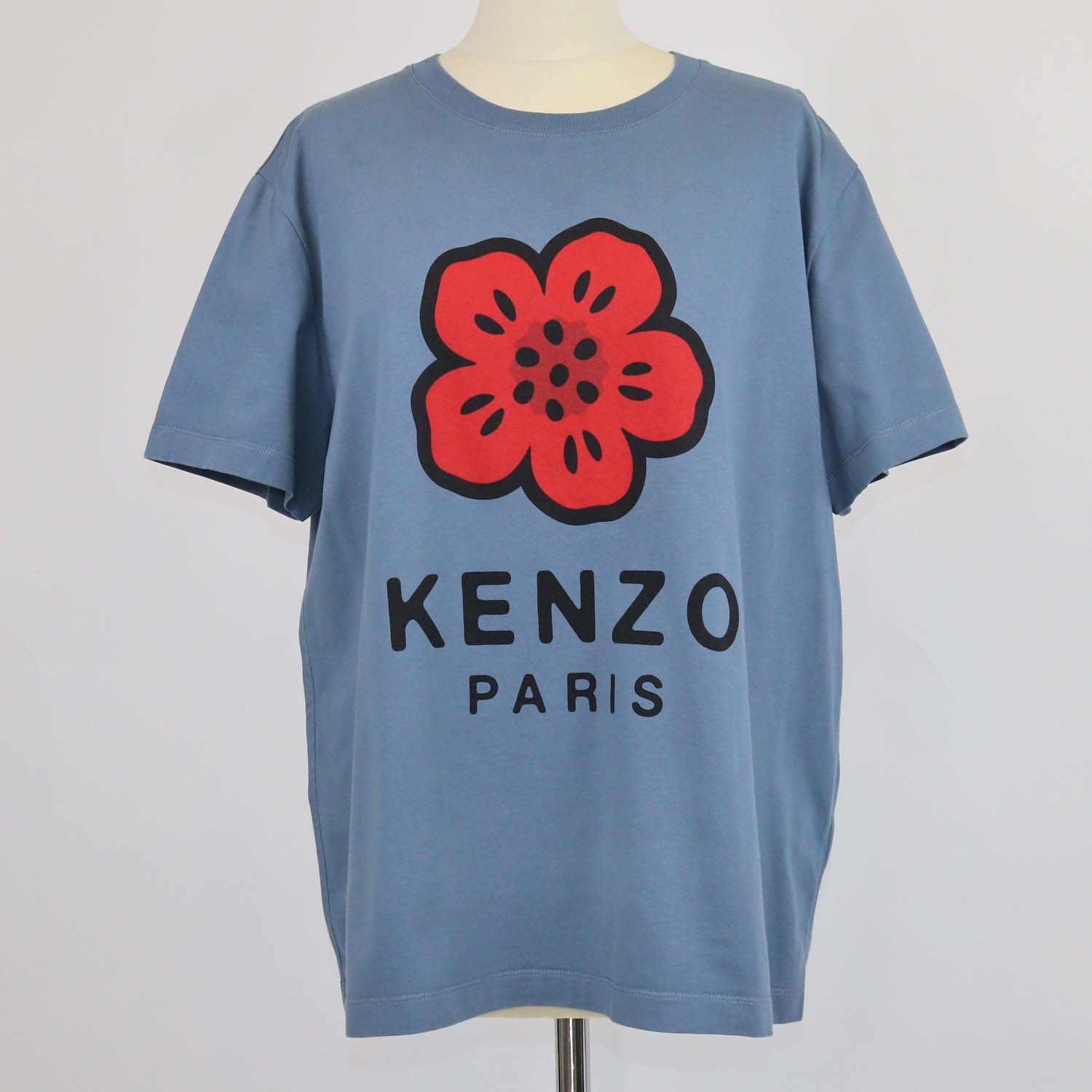 Kenzo Dark Grey Cotton Boke Flower Crewneck T-Shirt
