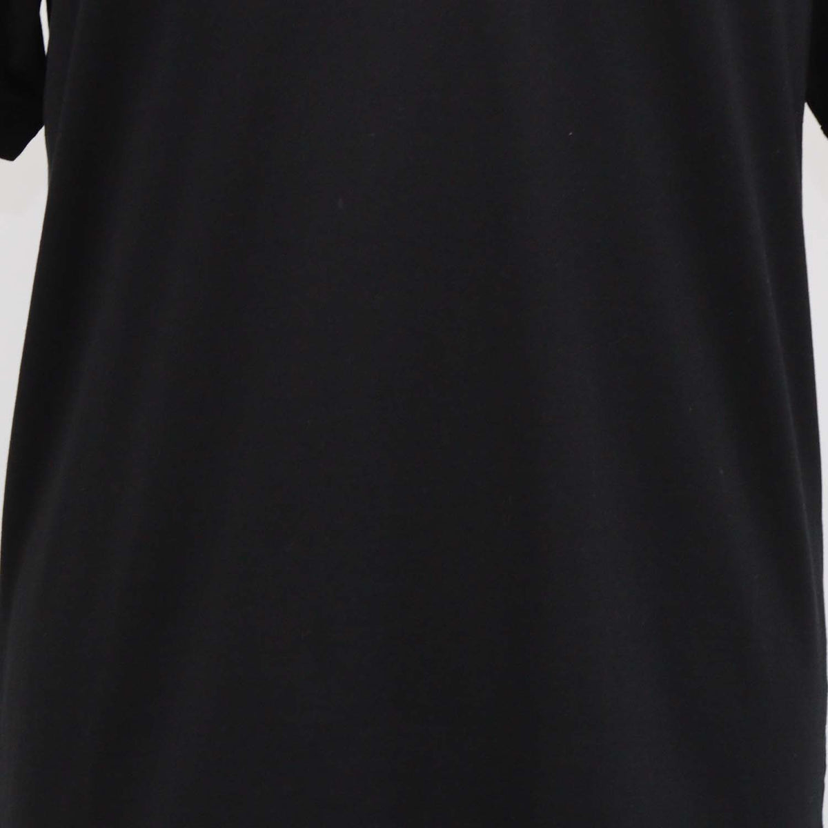 Dolce & Gabbana Black Cotton Logo Applique V Neck T-Shirt