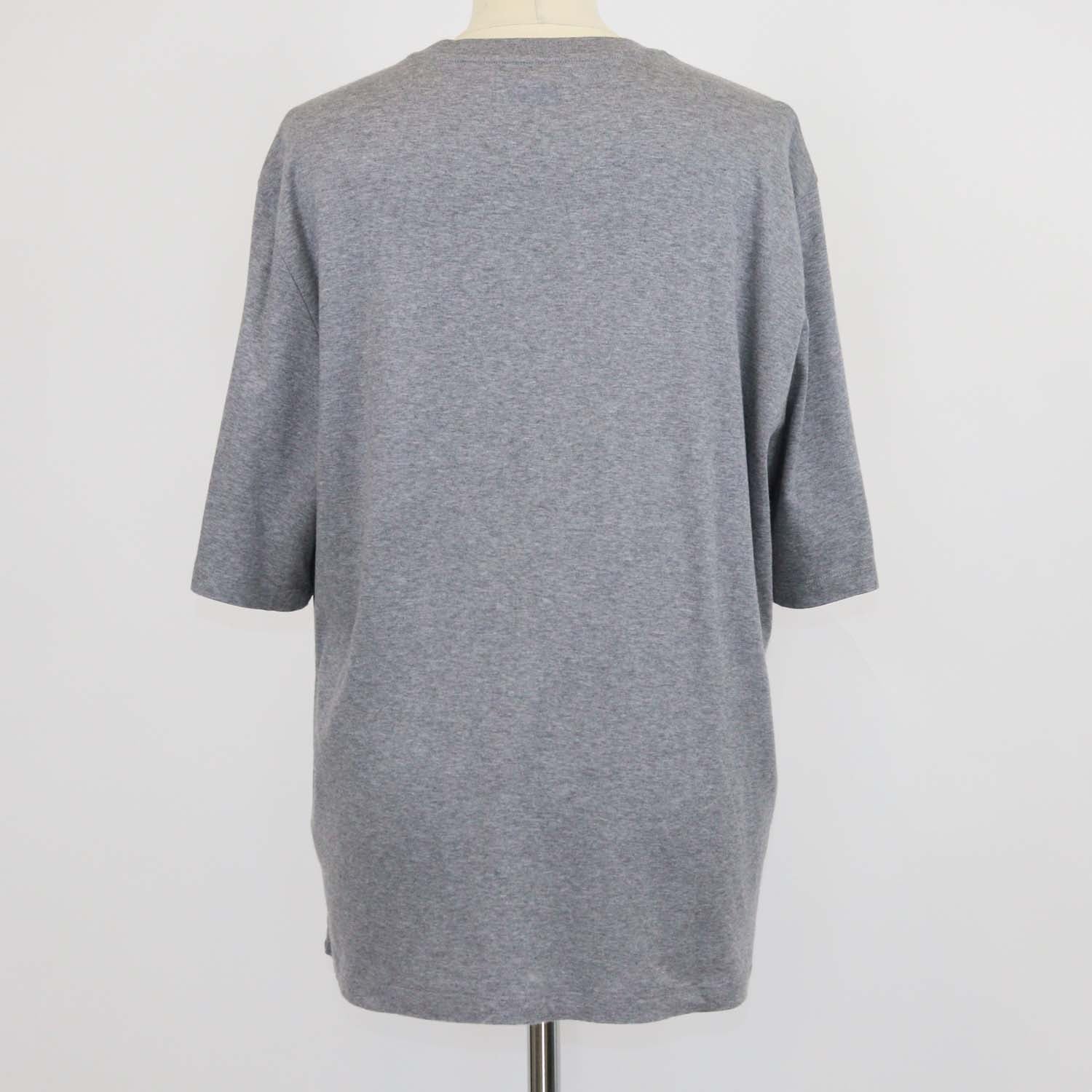 Hermes Gris Cotton Harnais en Gouache 3D T-Shirt