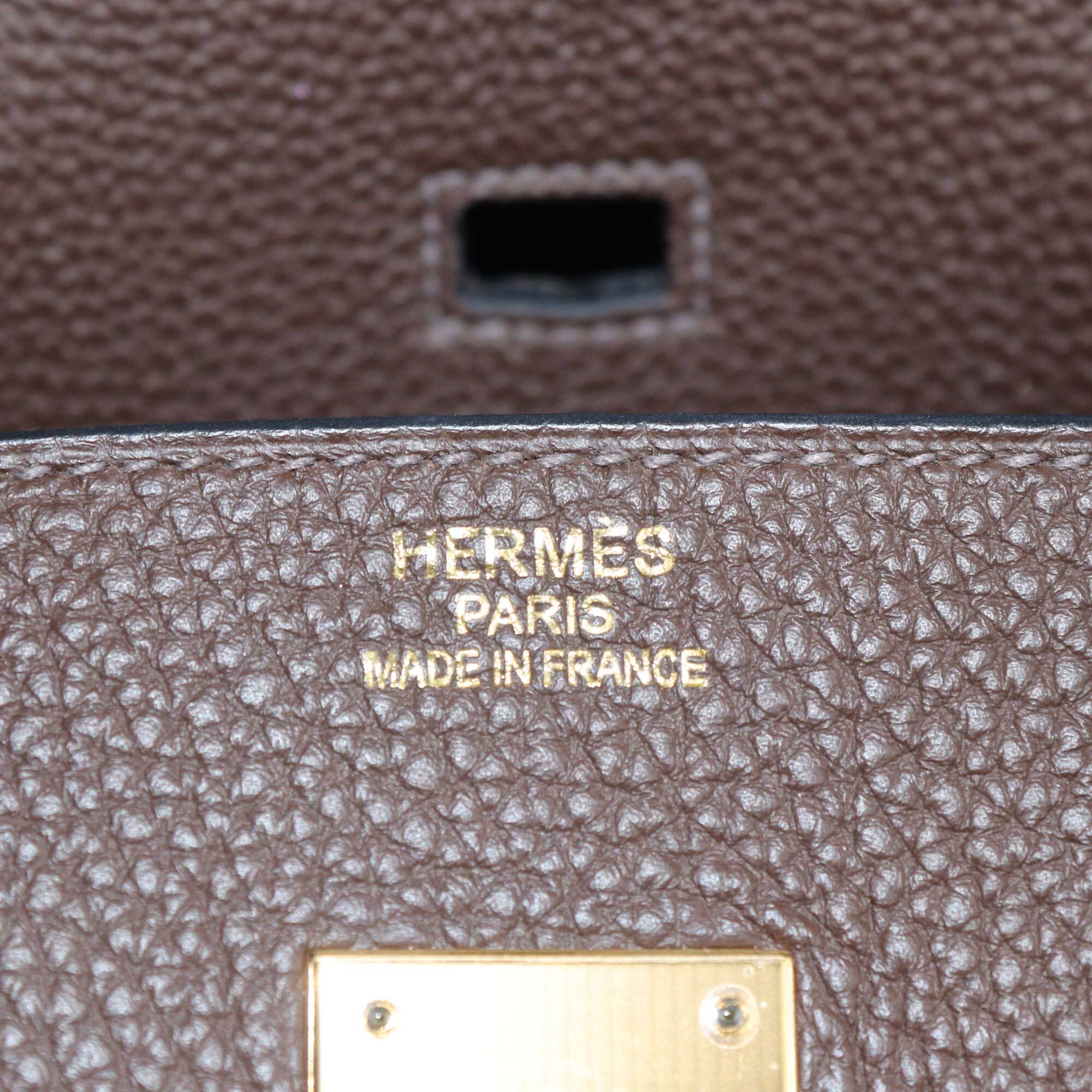 Hermes Cacao Togo Leather Gold Hardware Birkin 35 Bag Womens Hermes