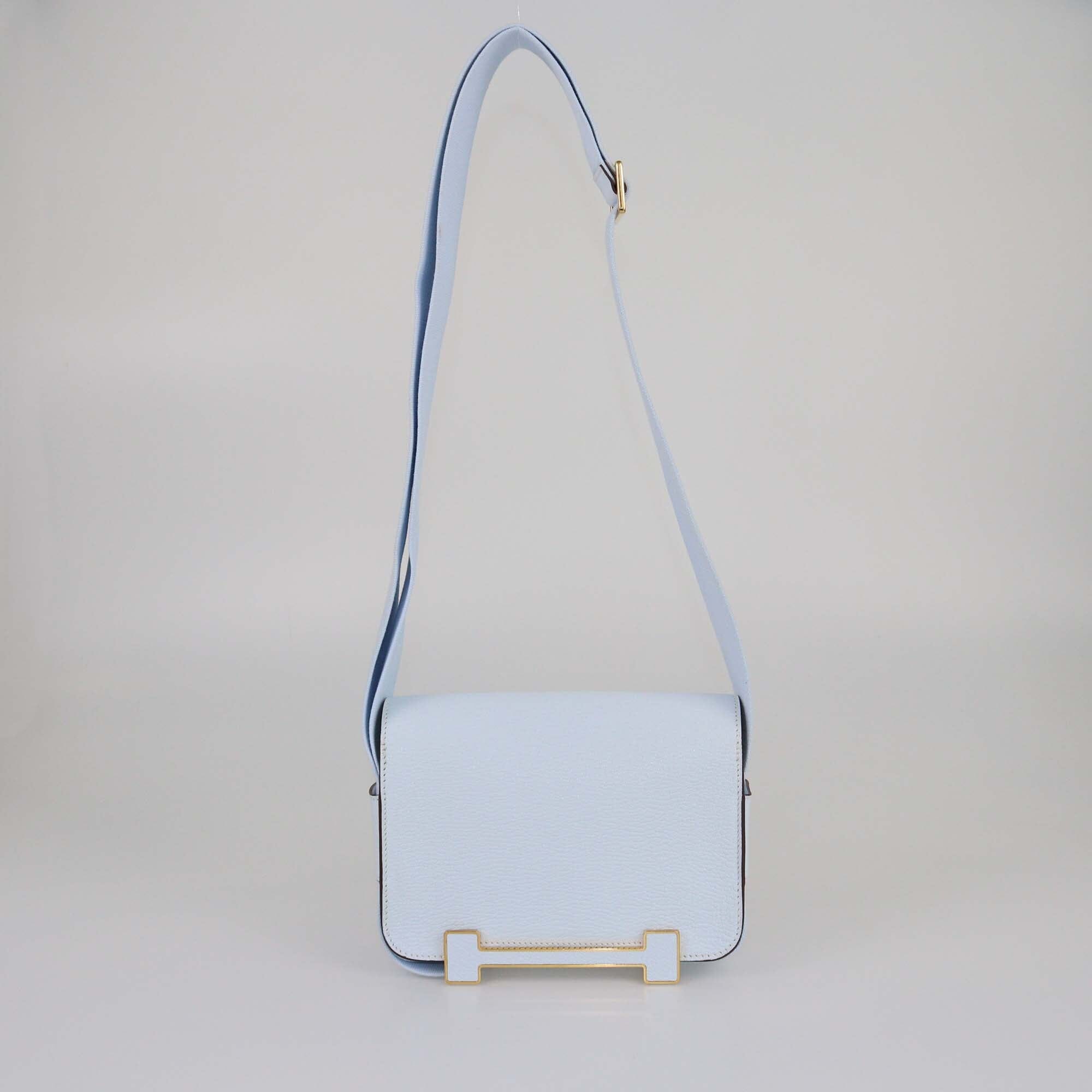Hermes Bleu Brume Chevre Mysore Geta Bag Womens Hermes