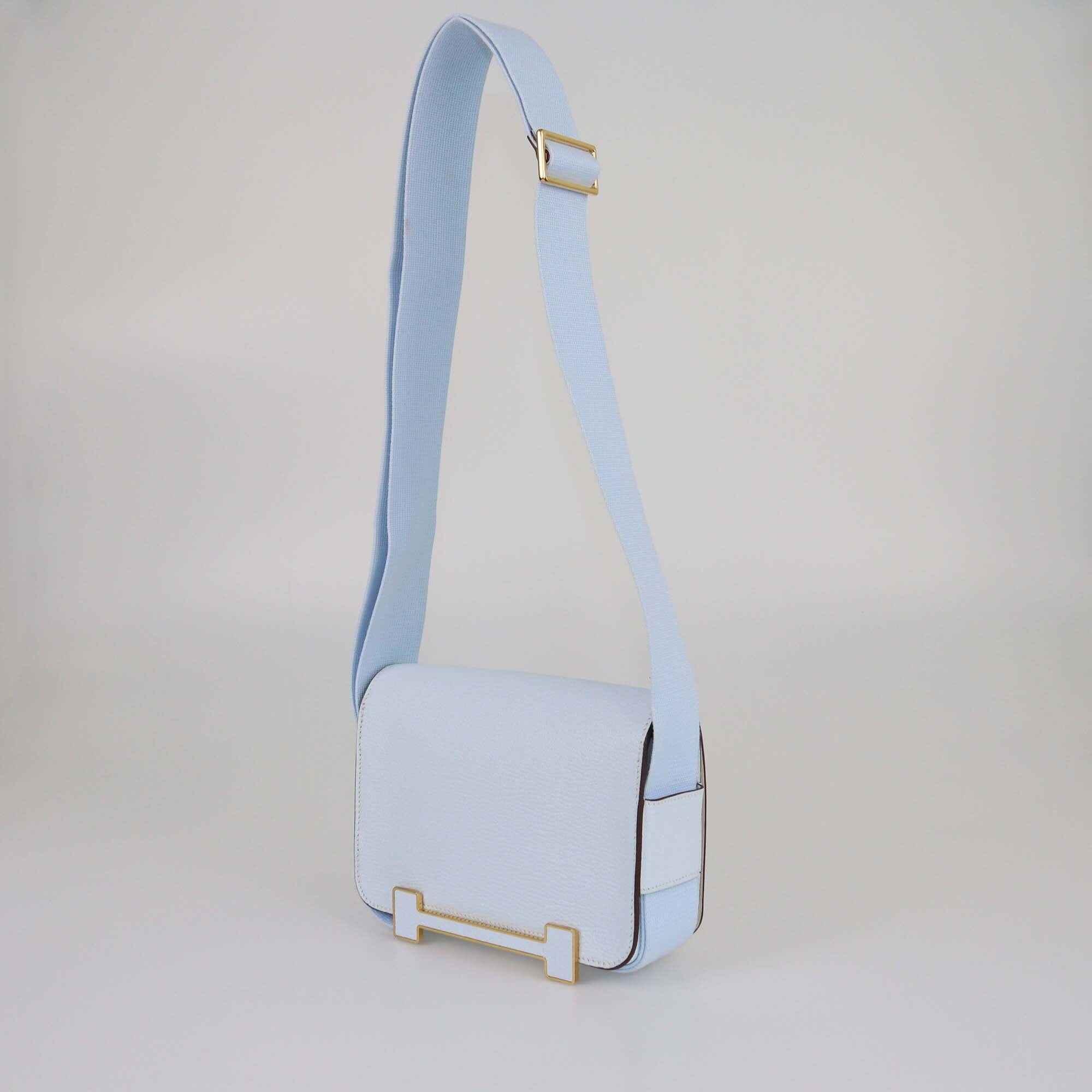 Hermes Bleu Brume Chevre Mysore Geta Bag Womens Hermes