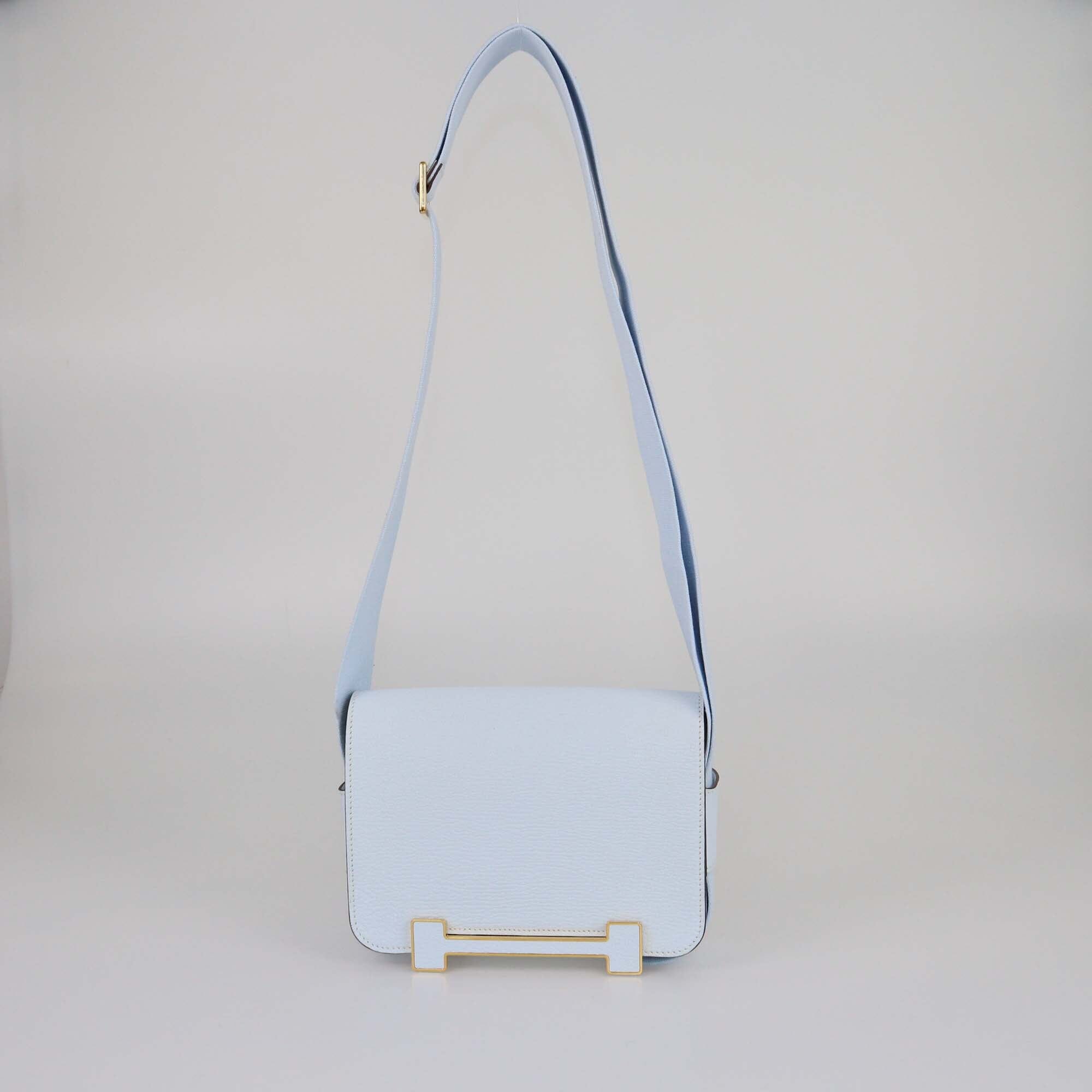 Hermes Bleu Brume Chevre Mysore Geta Bag Womens Hermes