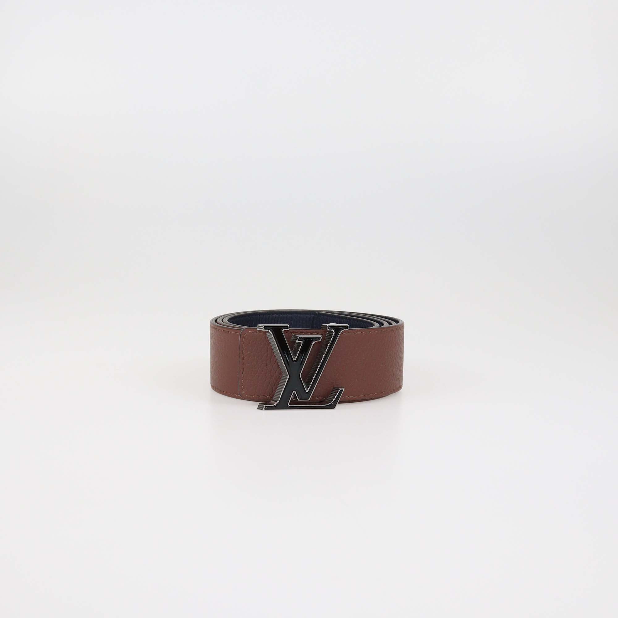 Louis Vuitton Black/Brown Leather Reversible 40mm Tilt Belt