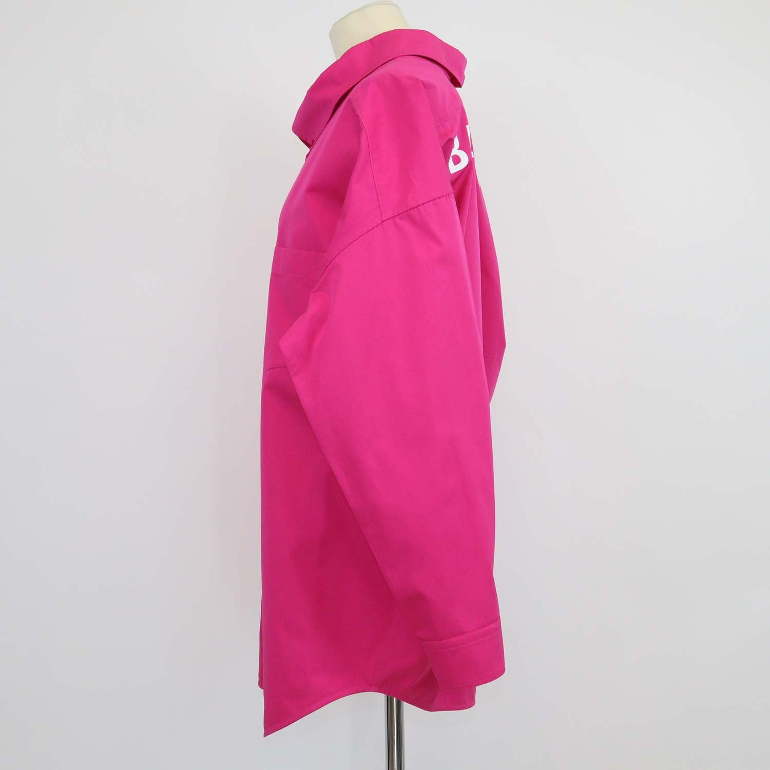 Balenciaga Fuchsia Cotton Logo Swing Shirt