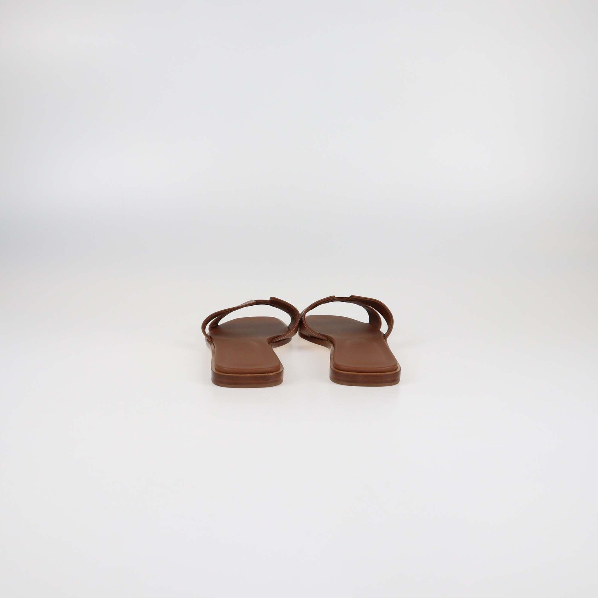 Hermes Gold Box Leather Oran Flat Sandals Womens Hermes