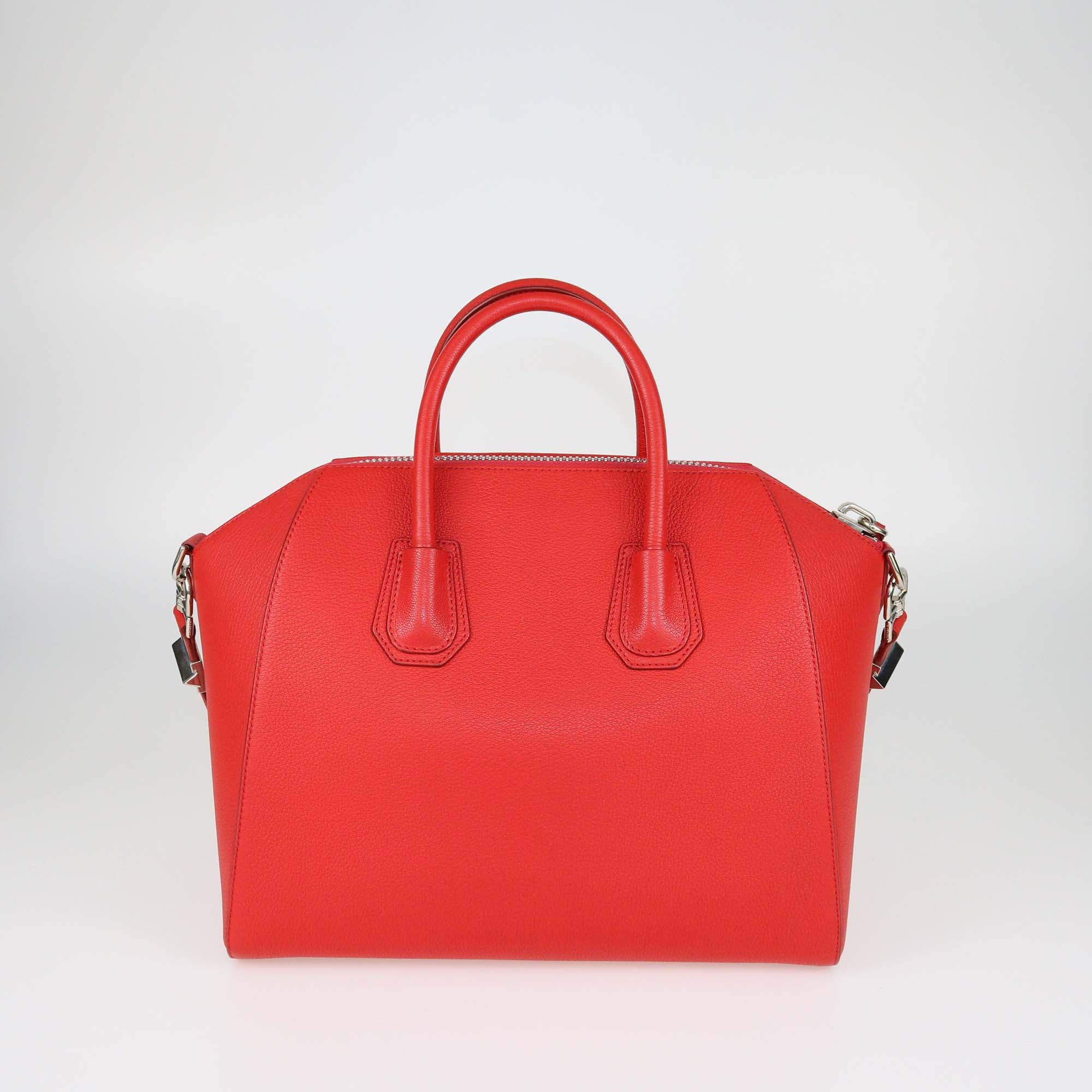 Givenchy Red Leather Medium Antigona Satchel Bag