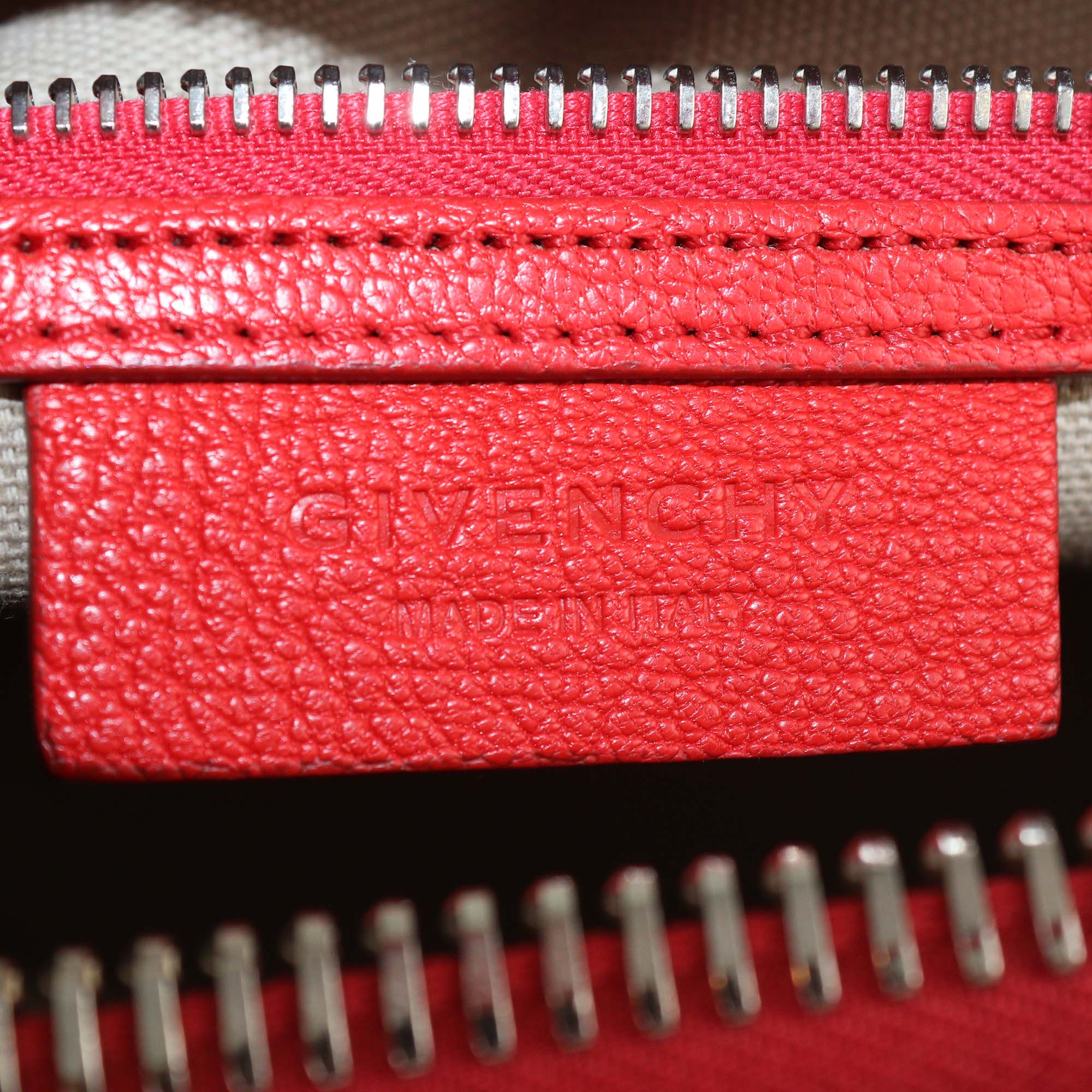 Givenchy Red Leather Medium Antigona Satchel Bag