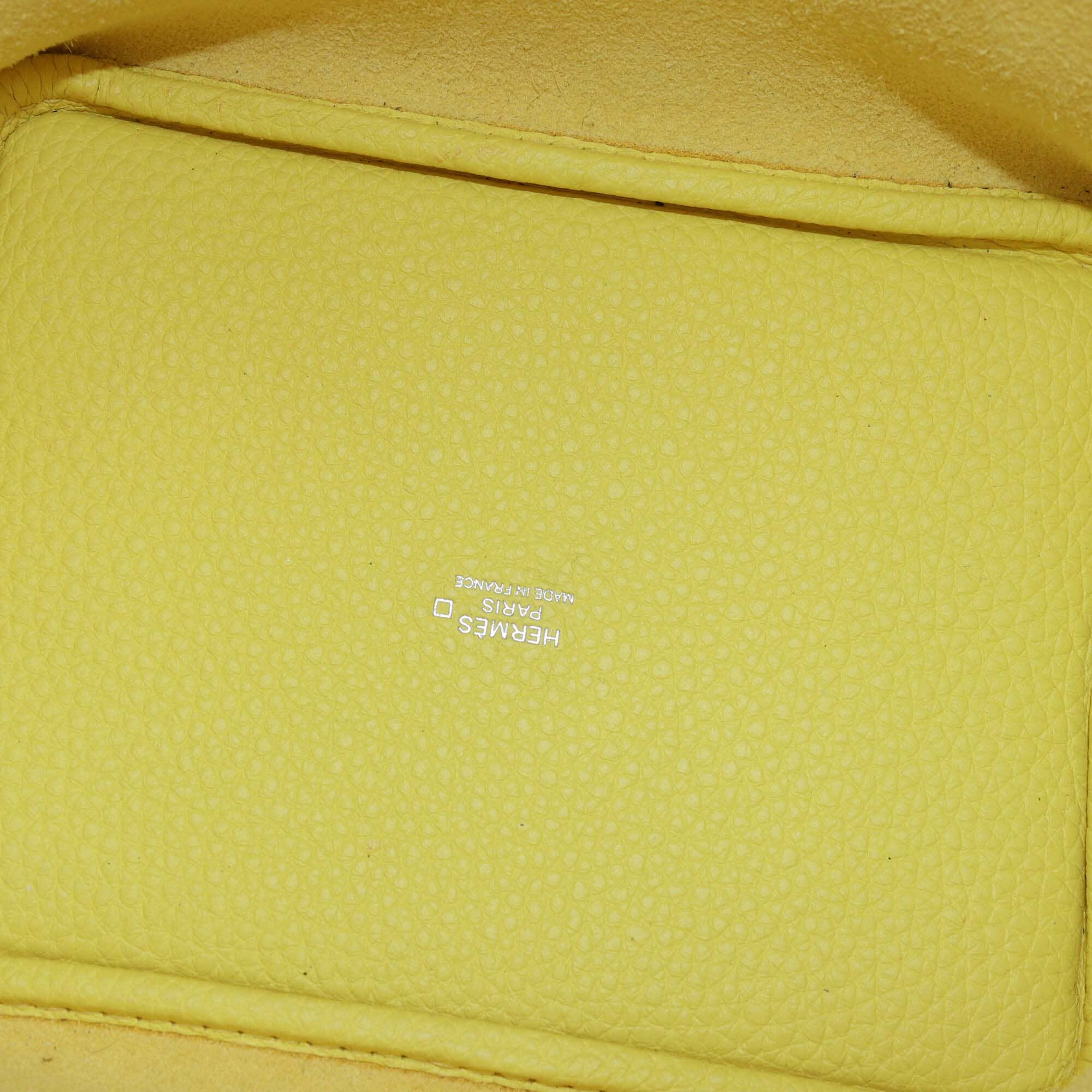 Hermes Mimosa/Lime Alligator and Clemence Picotin Lock 18 Bag Womens Hermes